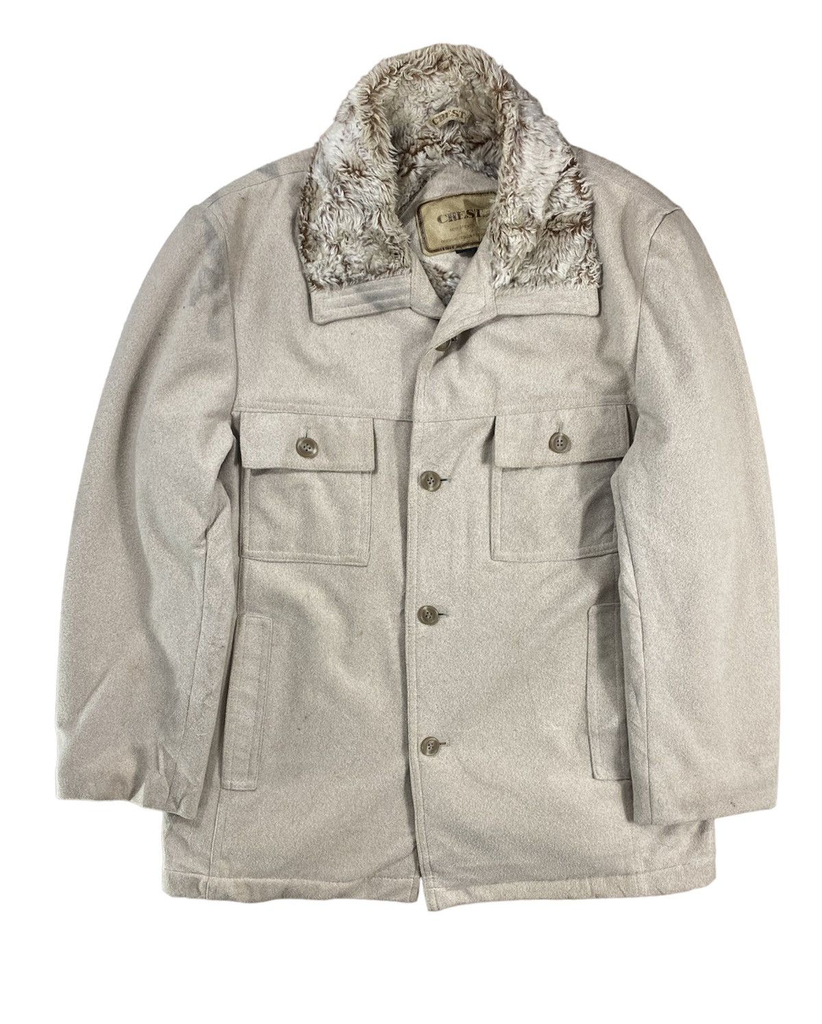 Japanese Brand × Vintage Vintage Japanese Brand Crest Wool Fleece Size L Size US L / EU 52-54 / 3 - 1 Thumbnail