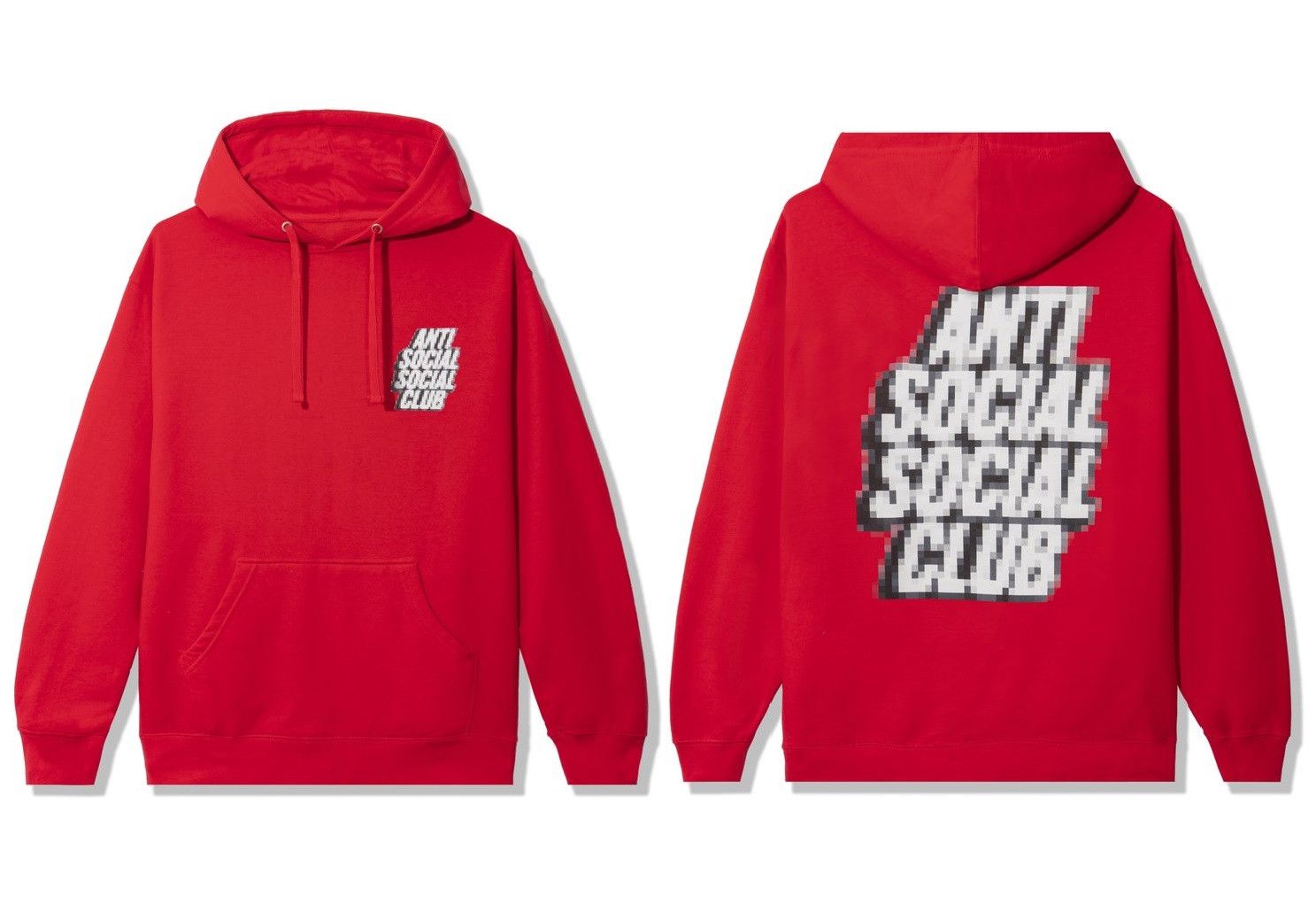 Anti Social Social Club DS ASSC WHITE logo Tokyo Red Hoodie BAPE KITH KAWS VLONE Size US L / EU 52-54 / 3 - 1 Thumbnail