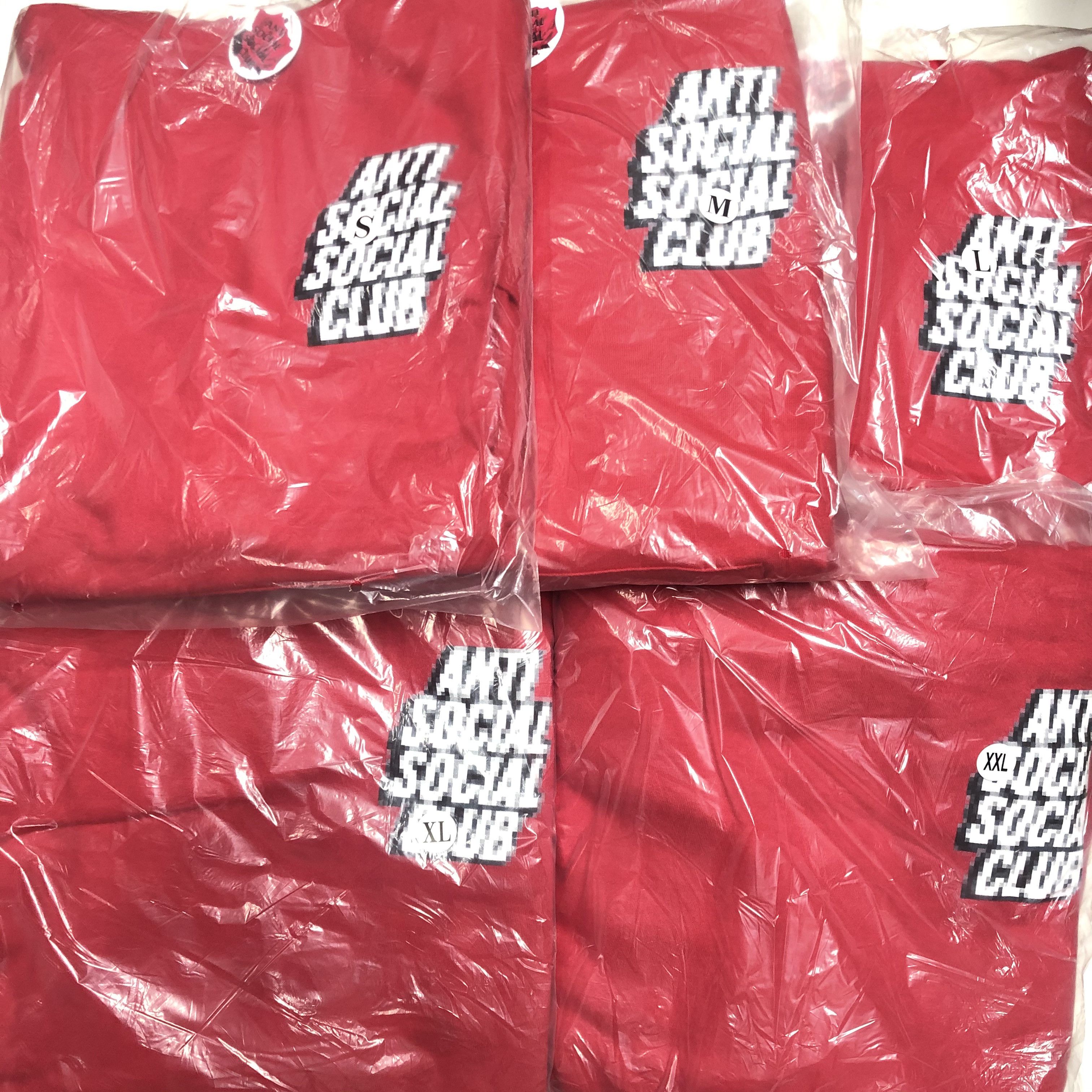 Anti Social Social Club DS ASSC WHITE logo Tokyo Red Hoodie BAPE KITH KAWS VLONE Size US L / EU 52-54 / 3 - 7 Thumbnail