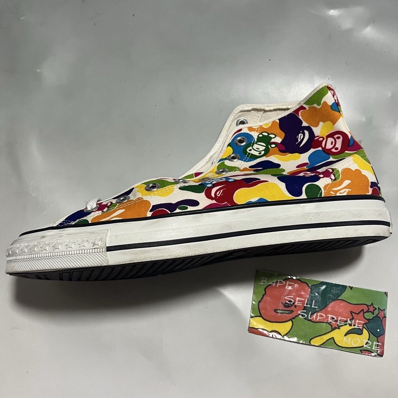 image of Bape Apesta Hi Canvas Multi Camo Shoes, Men's (Size 10)