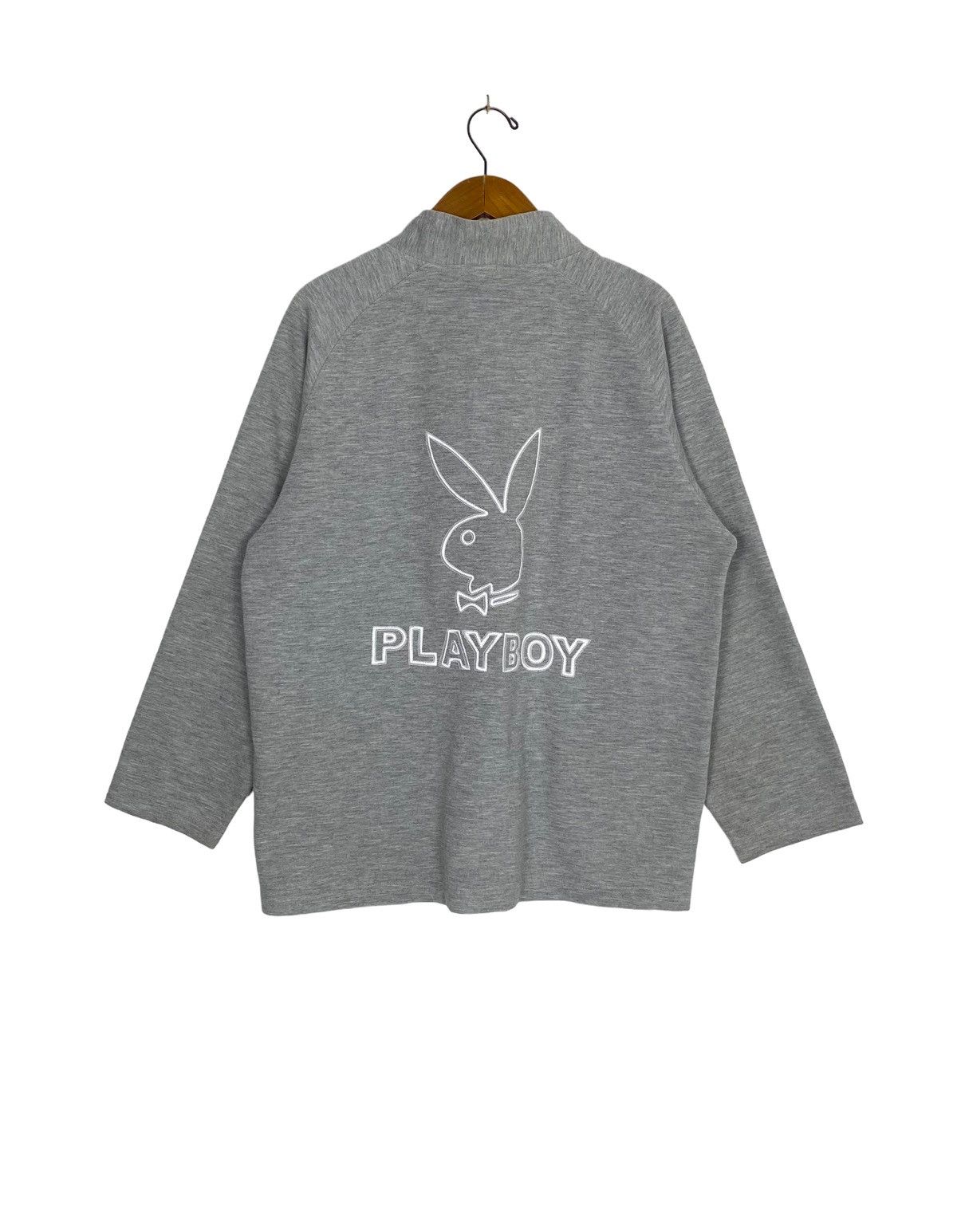 Playboy Rare‼️ Playboy Sweatshirt Half Zip Embroidery Big Logo Size US L / EU 52-54 / 3 - 1 Thumbnail