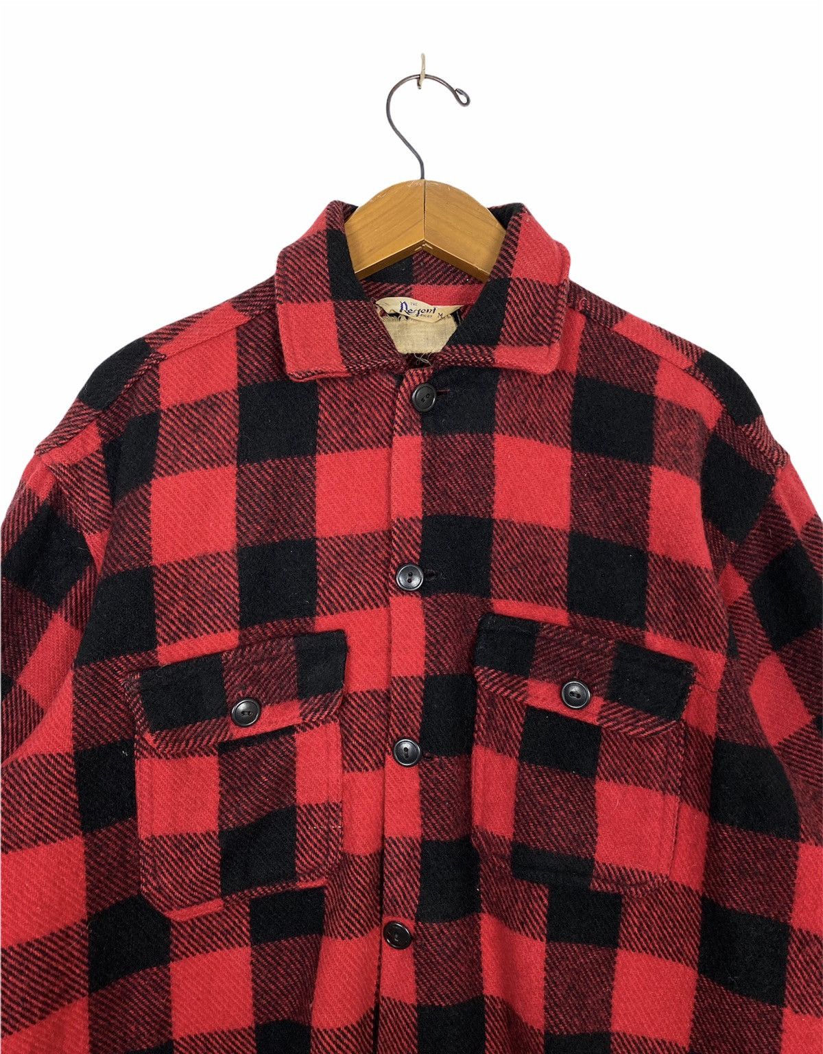 Vintage Rare‼️ Vintage 70’s The Regent Wool Shirt Medium Size Size US M / EU 48-50 / 2 - 2 Thumbnail