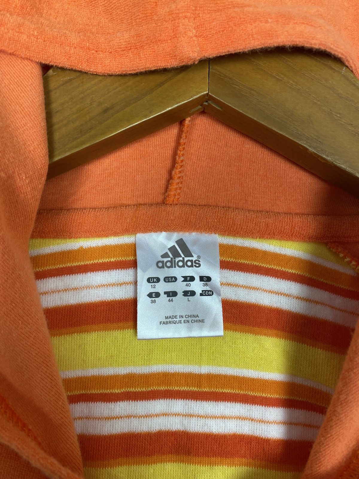 Adidas Rare‼️ Adidas No 3 Stripe Hoodie Embroidery Spellout Size S / US 4 / IT 40 - 3 Thumbnail