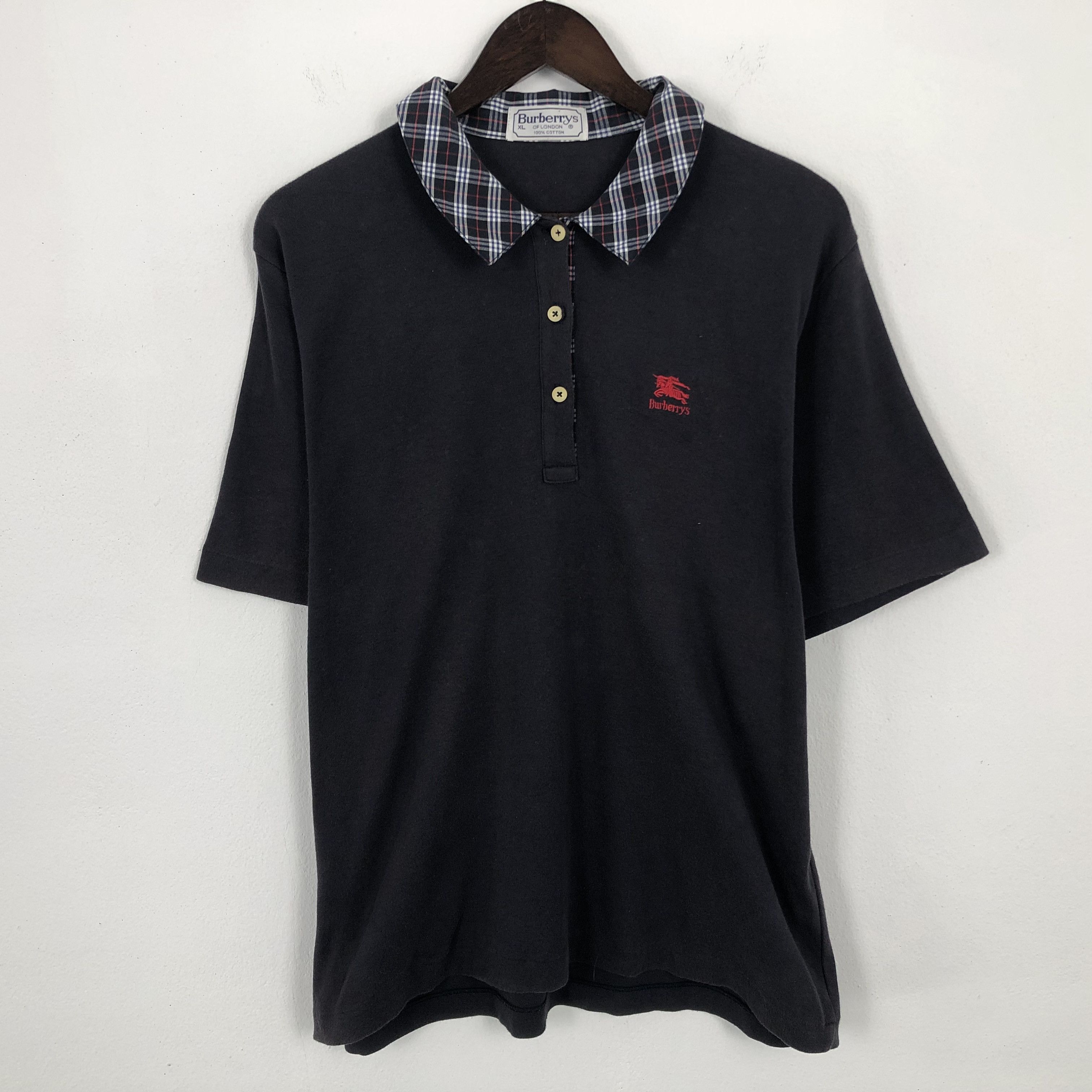 Burberry × Vintage Vintage Burberry London Nova Check Collar Design Shirt Size US L / EU 52-54 / 3 - 1 Thumbnail