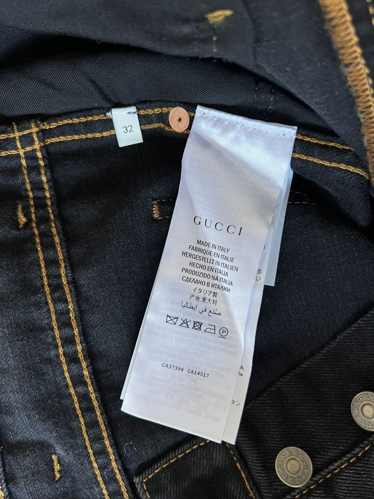 Gucci 🔥$1.4K Value🔥 Gucci Logo Embroidered Tiger Patch Denim Jeans Size US 32 / EU 48 - 7 Thumbnail