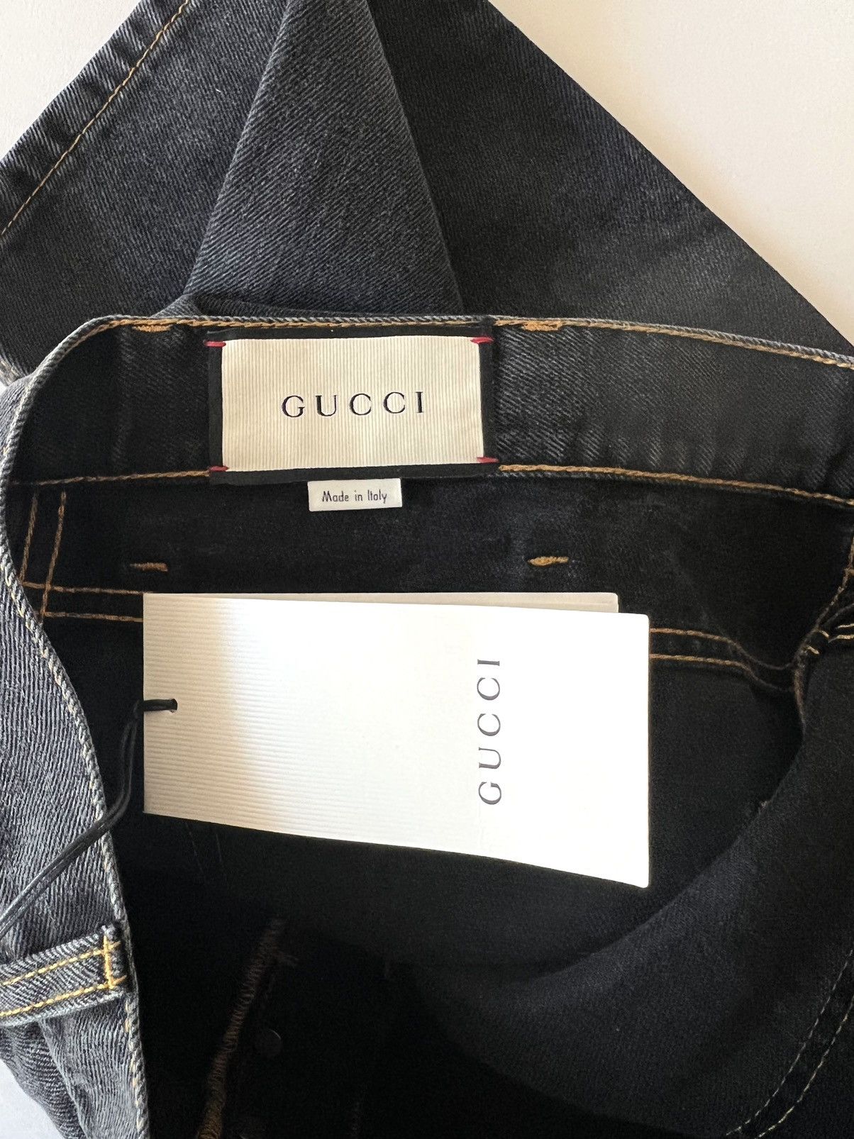 Gucci 🔥$1.4K Value🔥 Gucci Logo Embroidered Tiger Patch Denim Jeans Size US 32 / EU 48 - 6 Thumbnail