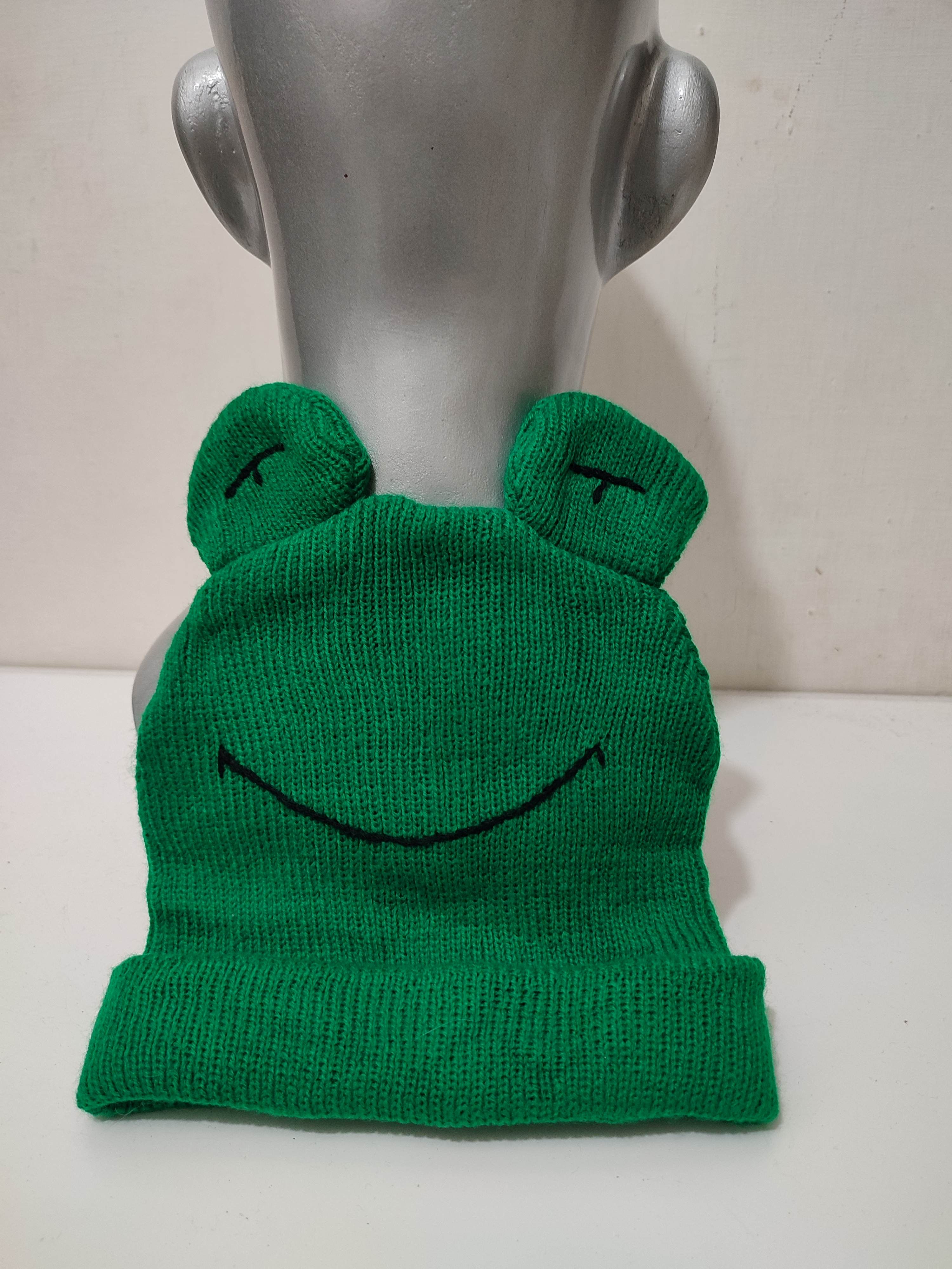 Other 🔥Unknown Cartoon Frog Beanie Bunny Horn design Hats Size ONE SIZE - 7 Thumbnail