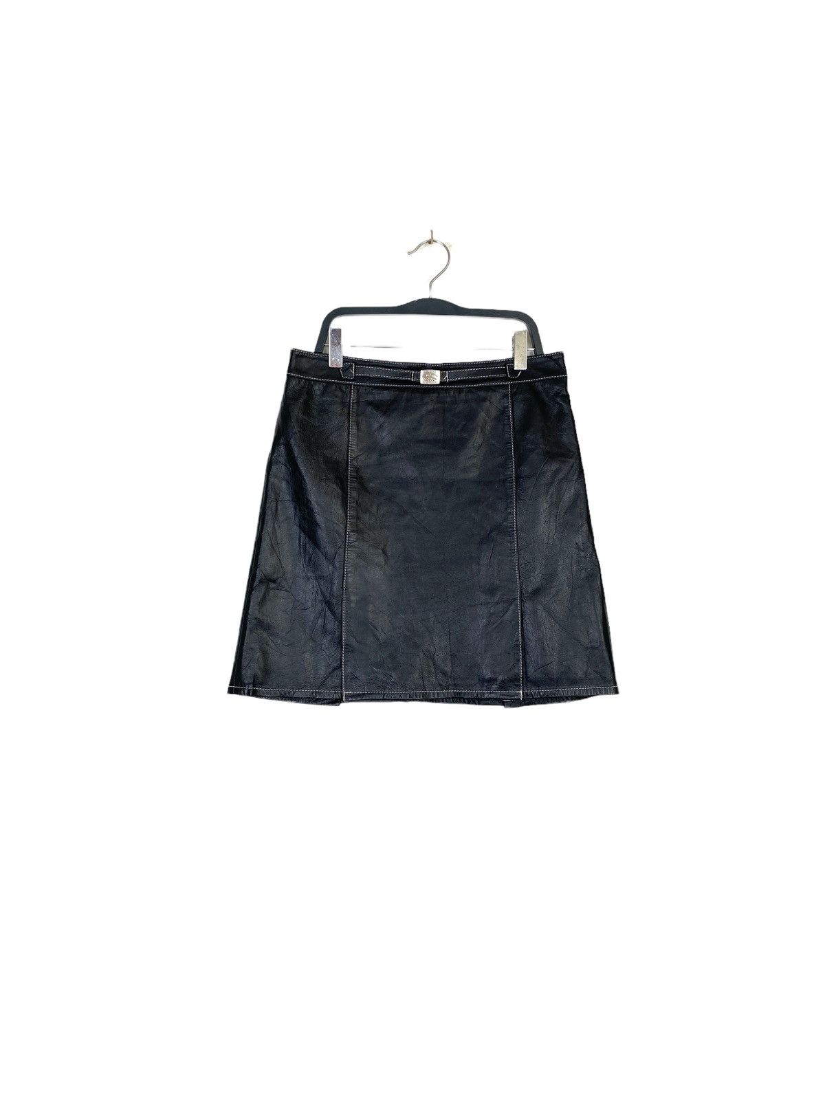 Burberry Rare‼️ Burberry Blue Label Mini Skirt Sheep Leather Size 27" / US 4 / IT 40 - 1 Thumbnail