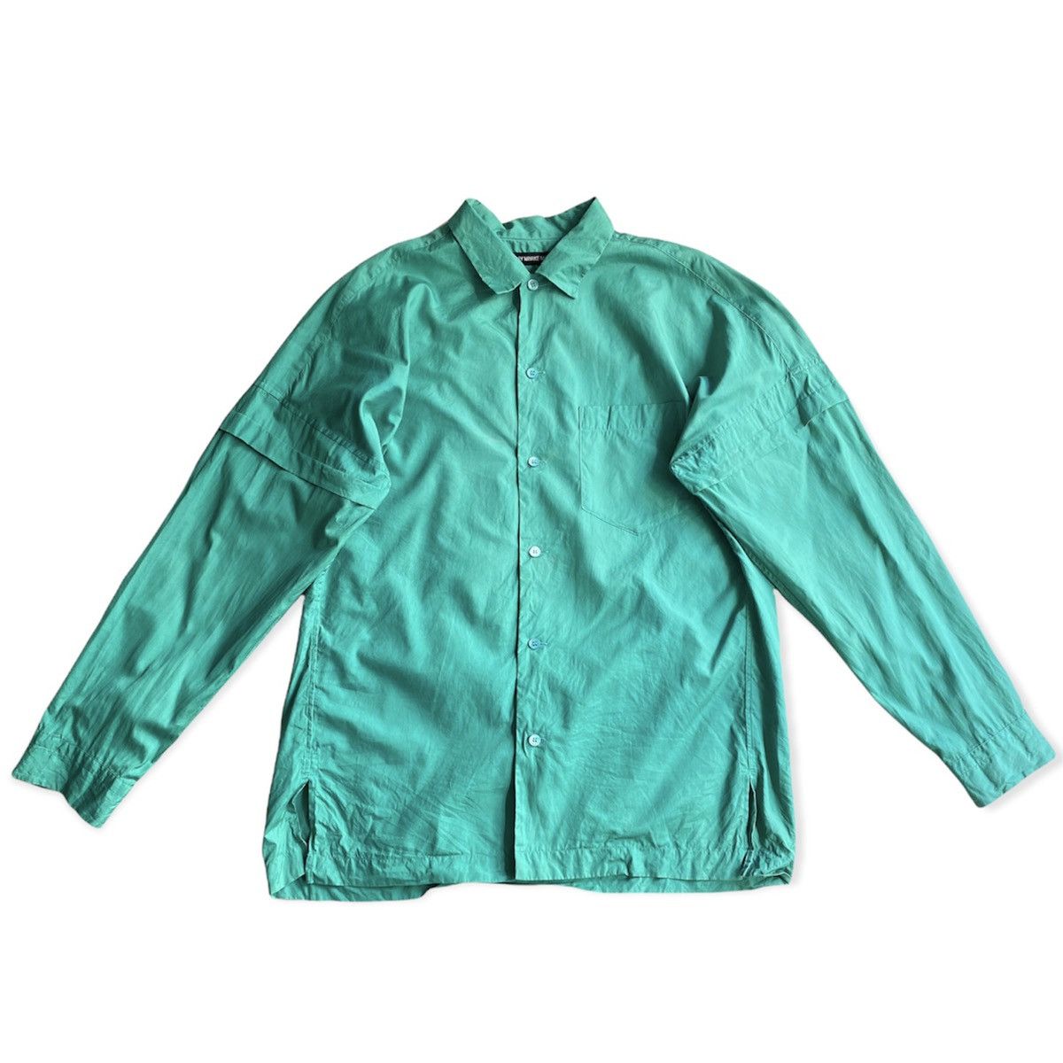 Issey Miyake SS02 Runway Issey Miyake Back Patchwork Shirt Size US L / EU 52-54 / 3 - 4 Thumbnail