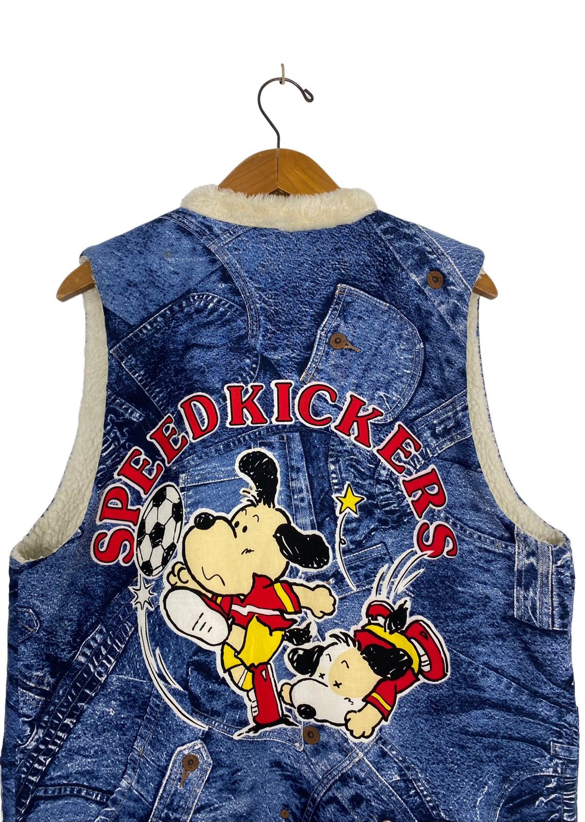 Japanese Brand Rare‼️ Vintage Speed Kickers Vest Fur Inside Big Logo Japan Size US M / EU 48-50 / 2 - 2 Thumbnail