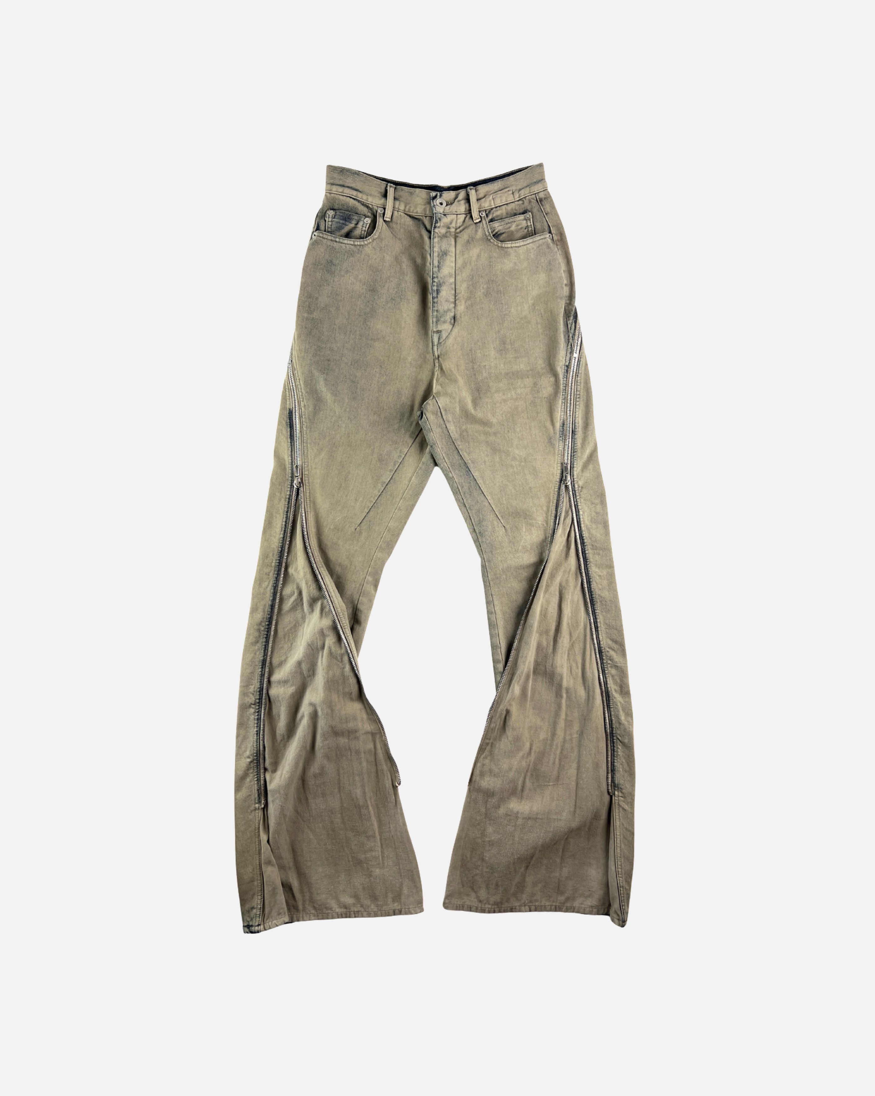 image of Rick Owens Mineral Pearl Banana Bolan Jeans, Men's (Size 30)