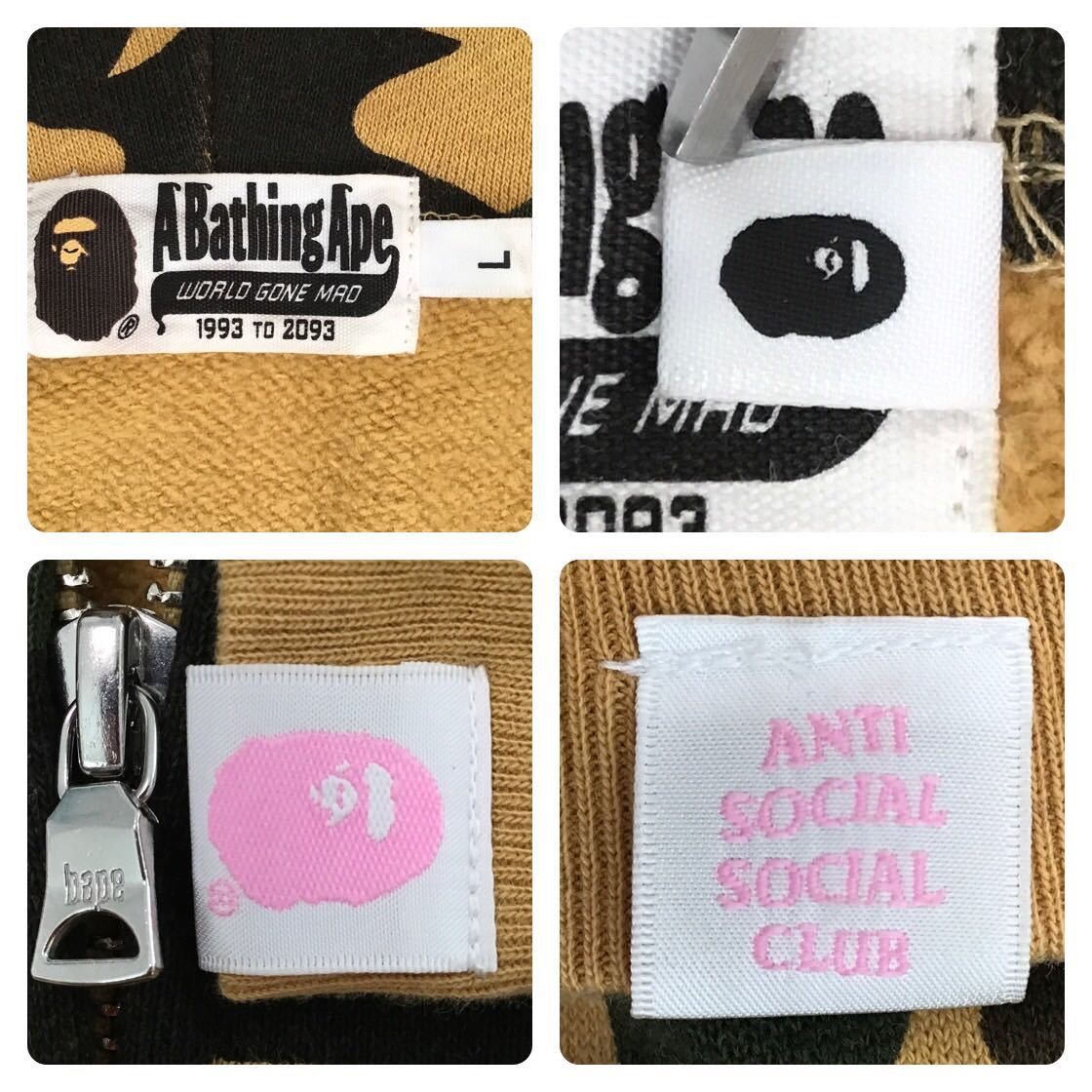 Anti Social Social Club × Bape × Swarovski ANTI SOCIAL SOCIAL CLUB BAPE camo swarovski full zip hoodie Size US L / EU 52-54 / 3 - 8 Thumbnail