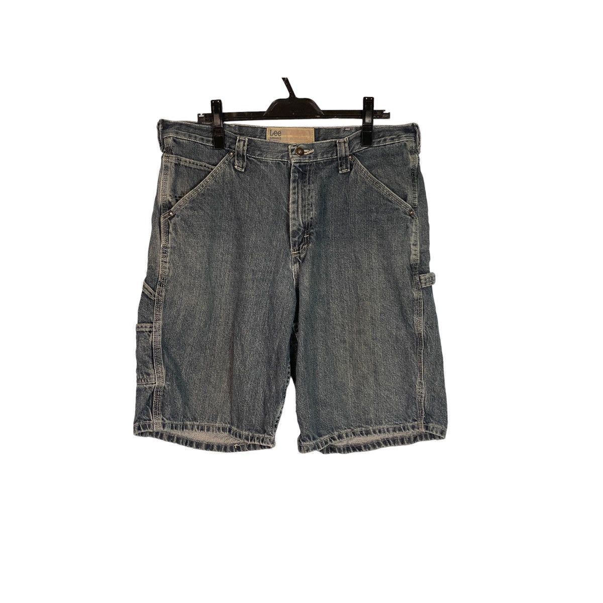 image of Distressed Denim x Lee Vintage Lee Dungarees Short Jeans, Men's (Size 34)