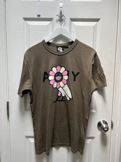 Takashi Murakami X OVO Surplus Flower Owl Tee Black for Men