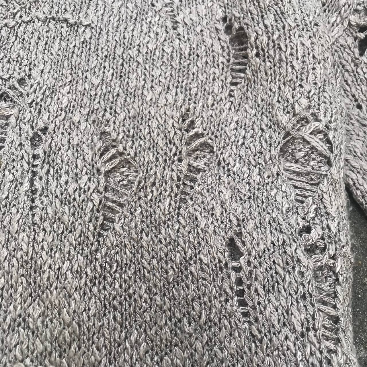 20471120 Japanese Brand Sisley Distressed Grunge Knit Size US L / EU 52-54 / 3 - 6 Thumbnail