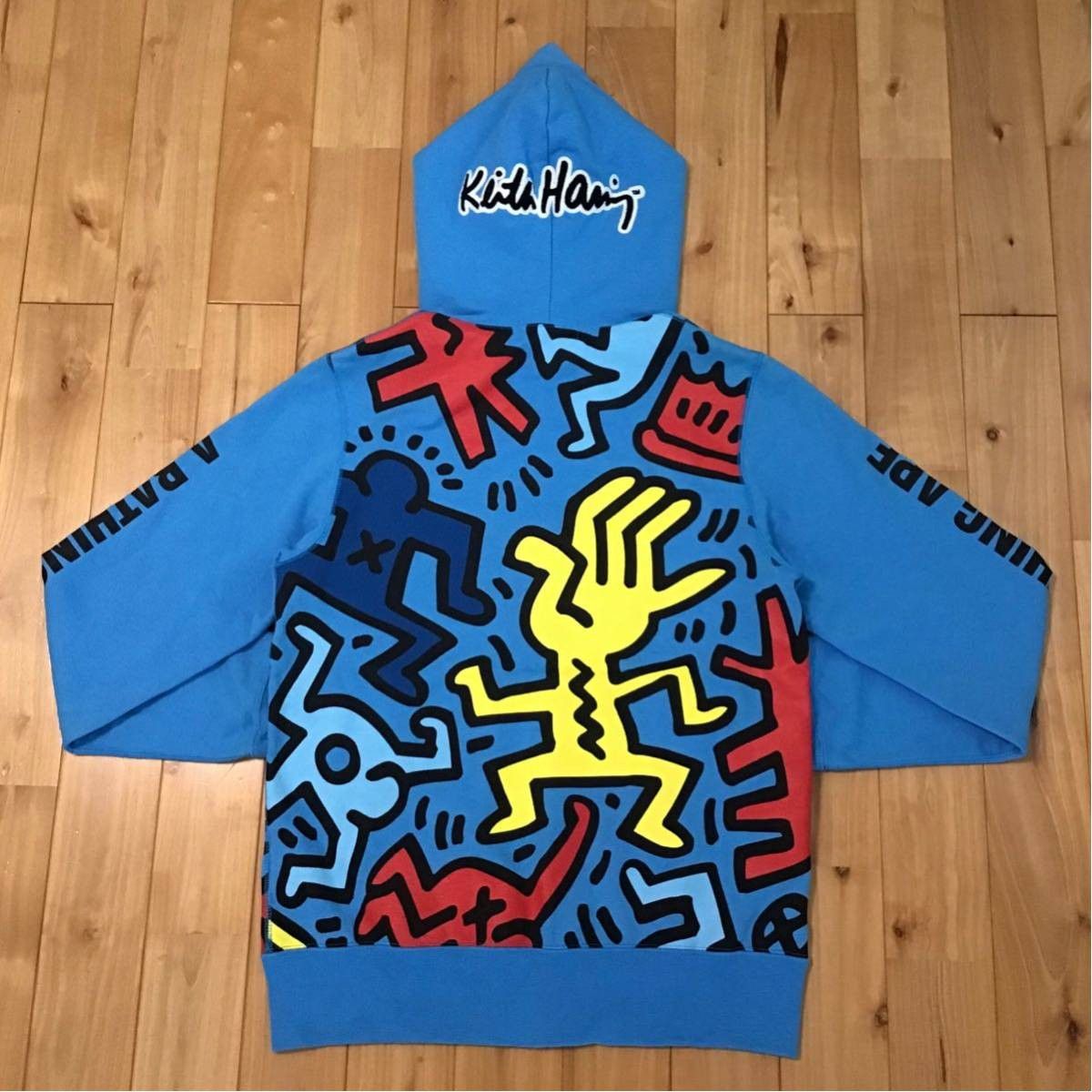 Bape × Keith Haring BAPE × Keith Haring Shark full zip hoodie Size US M / EU 48-50 / 2 - 6 Thumbnail