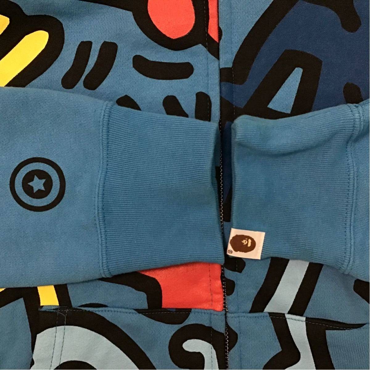 Bape × Keith Haring BAPE × Keith Haring Shark full zip hoodie Size US M / EU 48-50 / 2 - 8 Thumbnail