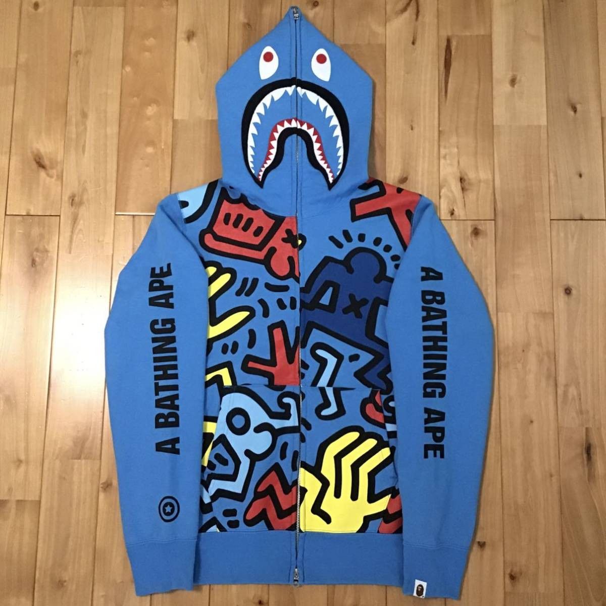 Bape × Keith Haring BAPE × Keith Haring Shark full zip hoodie Size US M / EU 48-50 / 2 - 2 Thumbnail