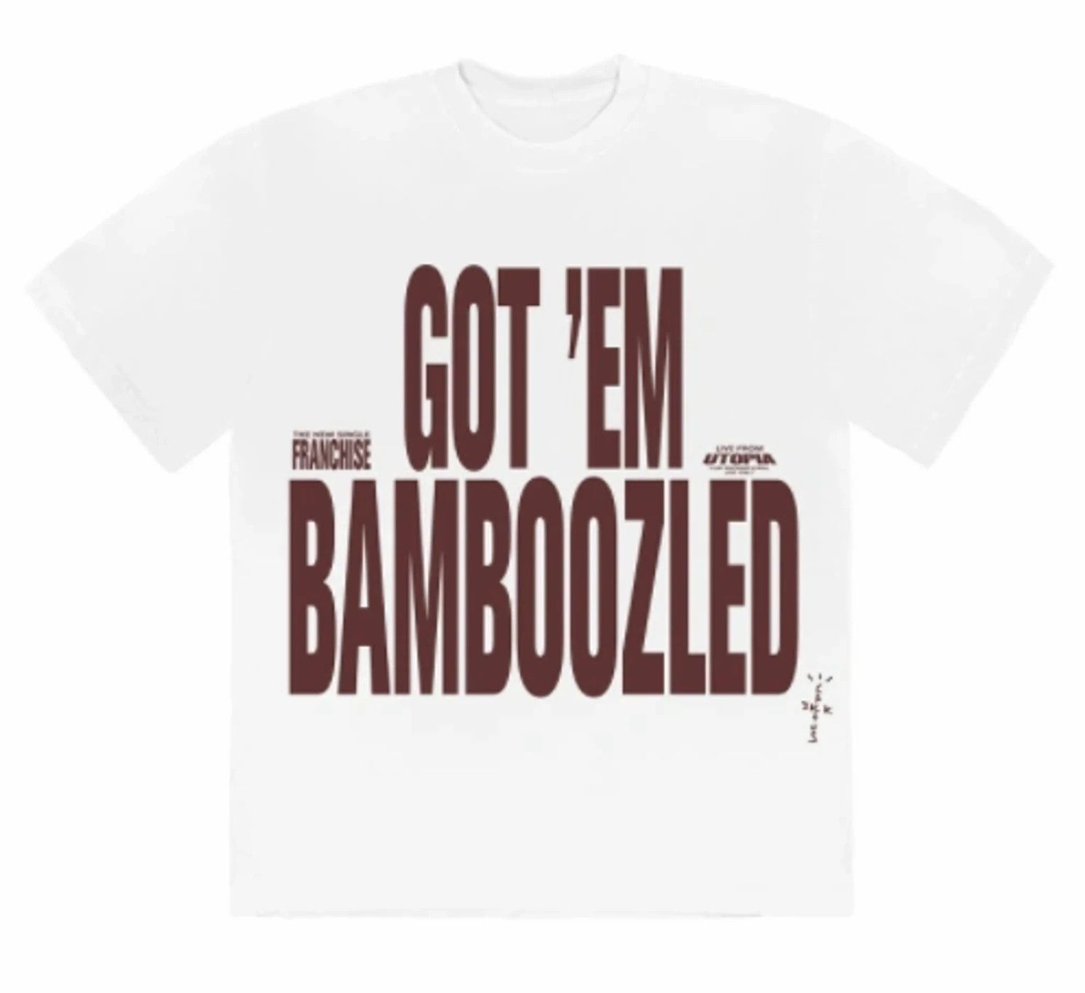 Travis Scott OneSZ Travis Franchise Promo T-Shirt Tee GOT EM BAMBOOZLED Size US XXL / EU 58 / 5 - 7 Thumbnail