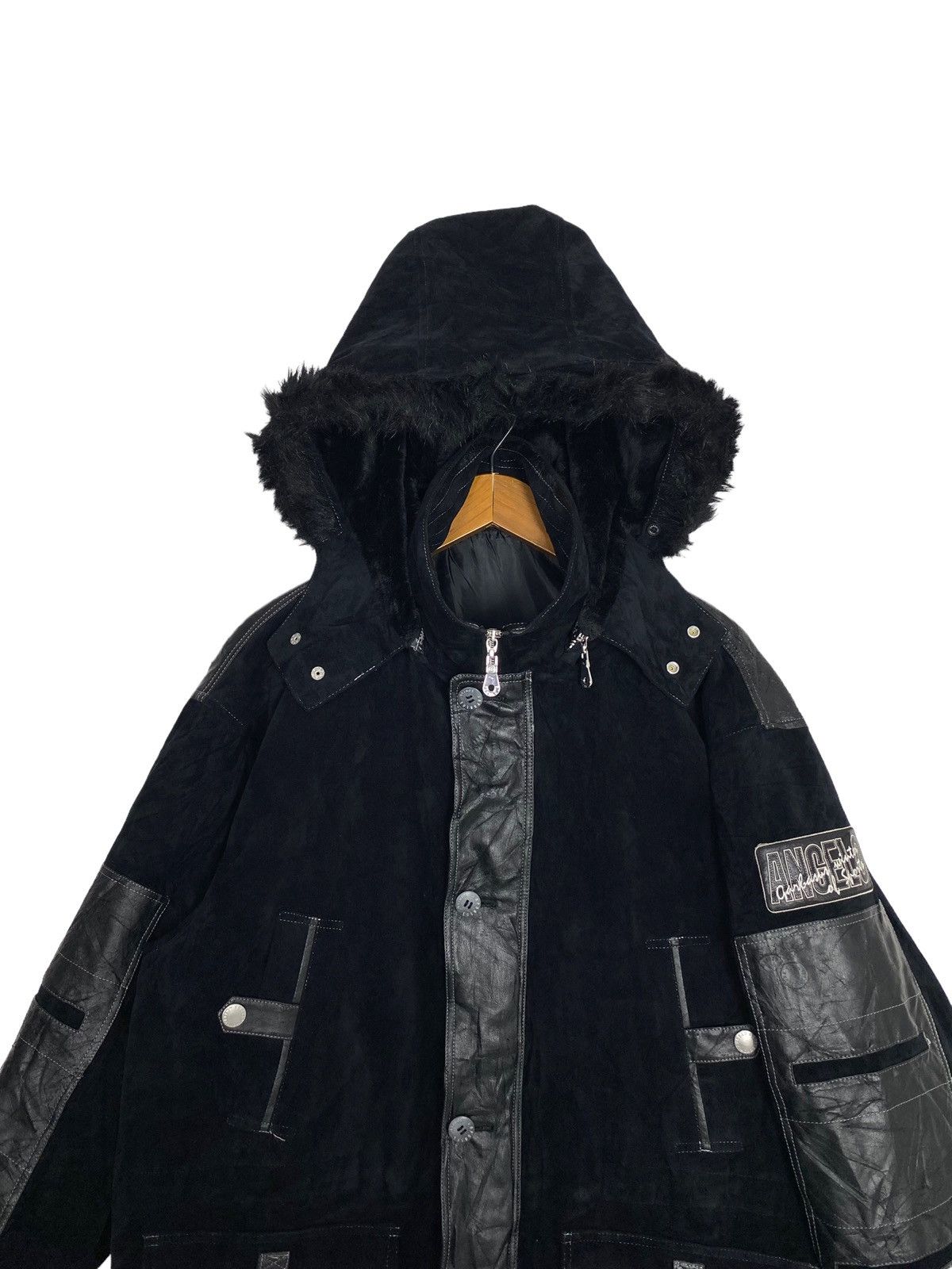 Japanese Brand Angelo Garbasus Velvet Hoddie Fur Jacket Made in Japan Size US L / EU 52-54 / 3 - 3 Thumbnail
