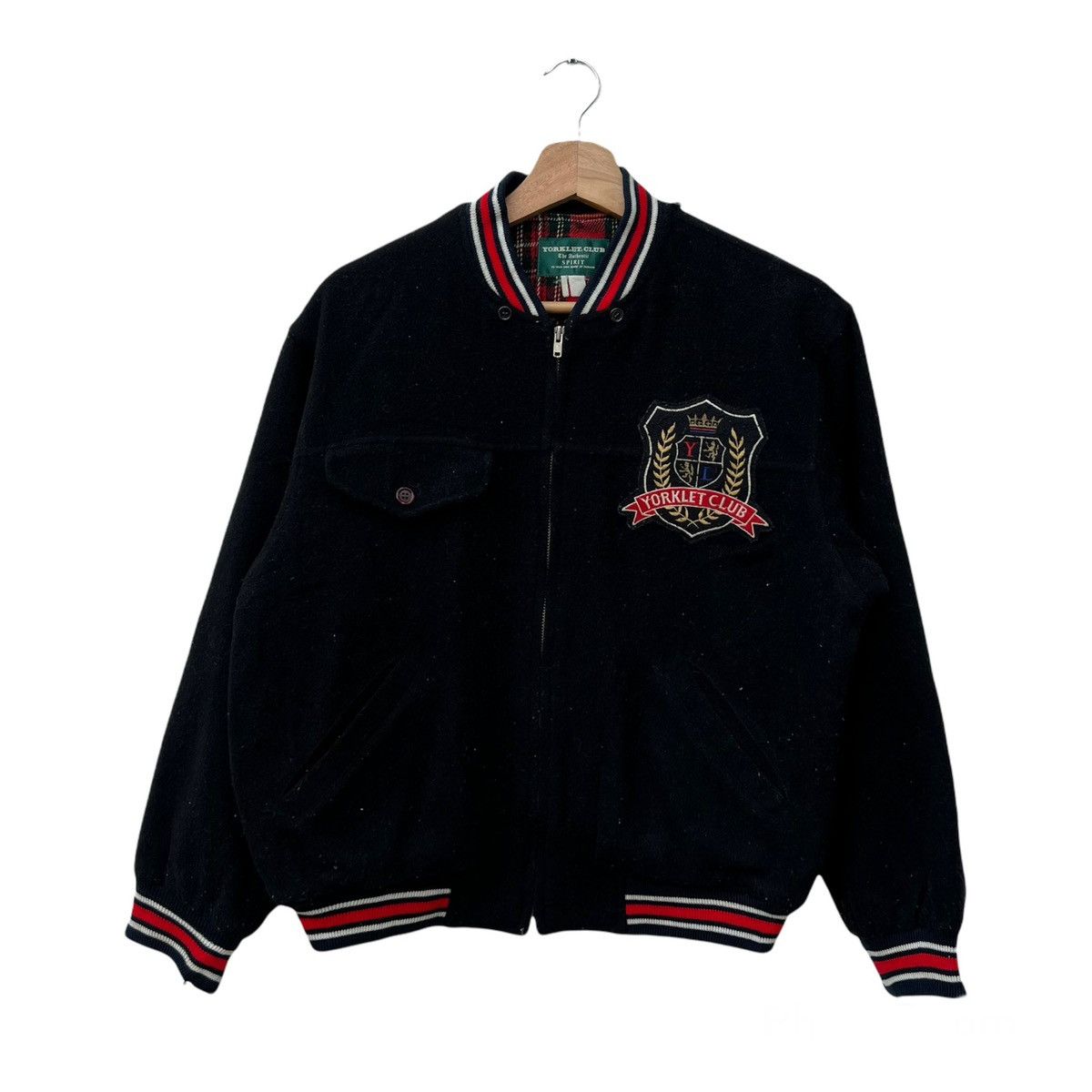 Japanese Brand VINTAGE VARSITY JACKET BOMBER YORKLET CLUB SPIRIT Size US M / EU 48-50 / 2 - 1 Thumbnail