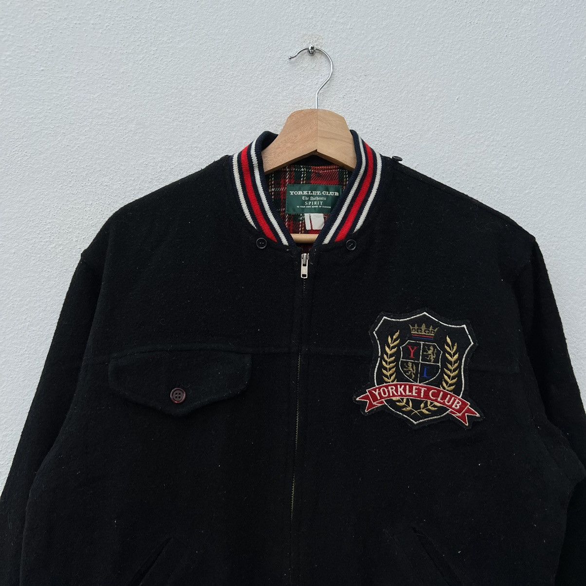 Japanese Brand VINTAGE VARSITY JACKET BOMBER YORKLET CLUB SPIRIT Size US M / EU 48-50 / 2 - 3 Thumbnail