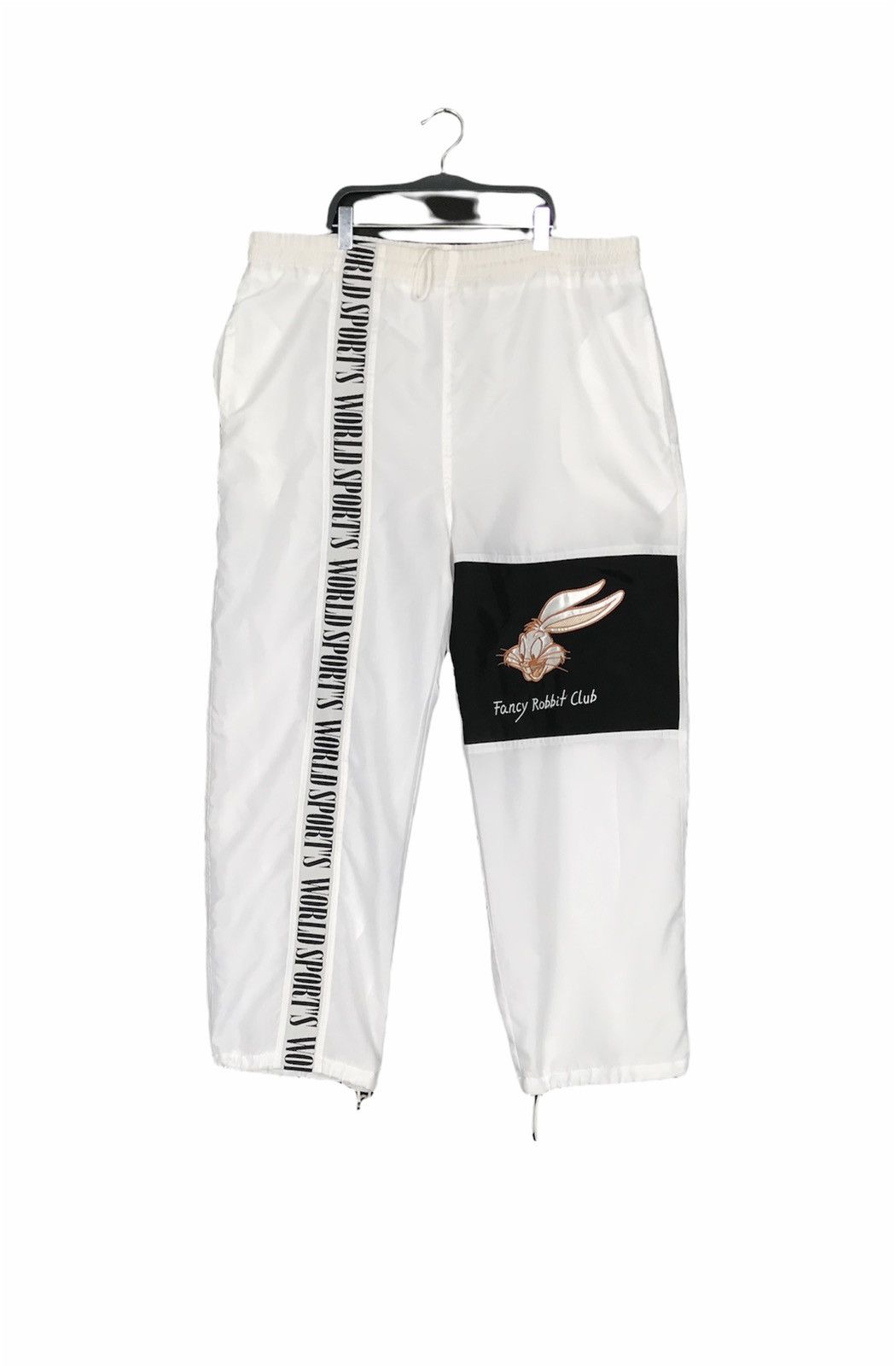 Japanese Brand RARE‼️World Sport Fancy Rabbit Club Big Logo Sweatpants Size US 35 - 1 Thumbnail