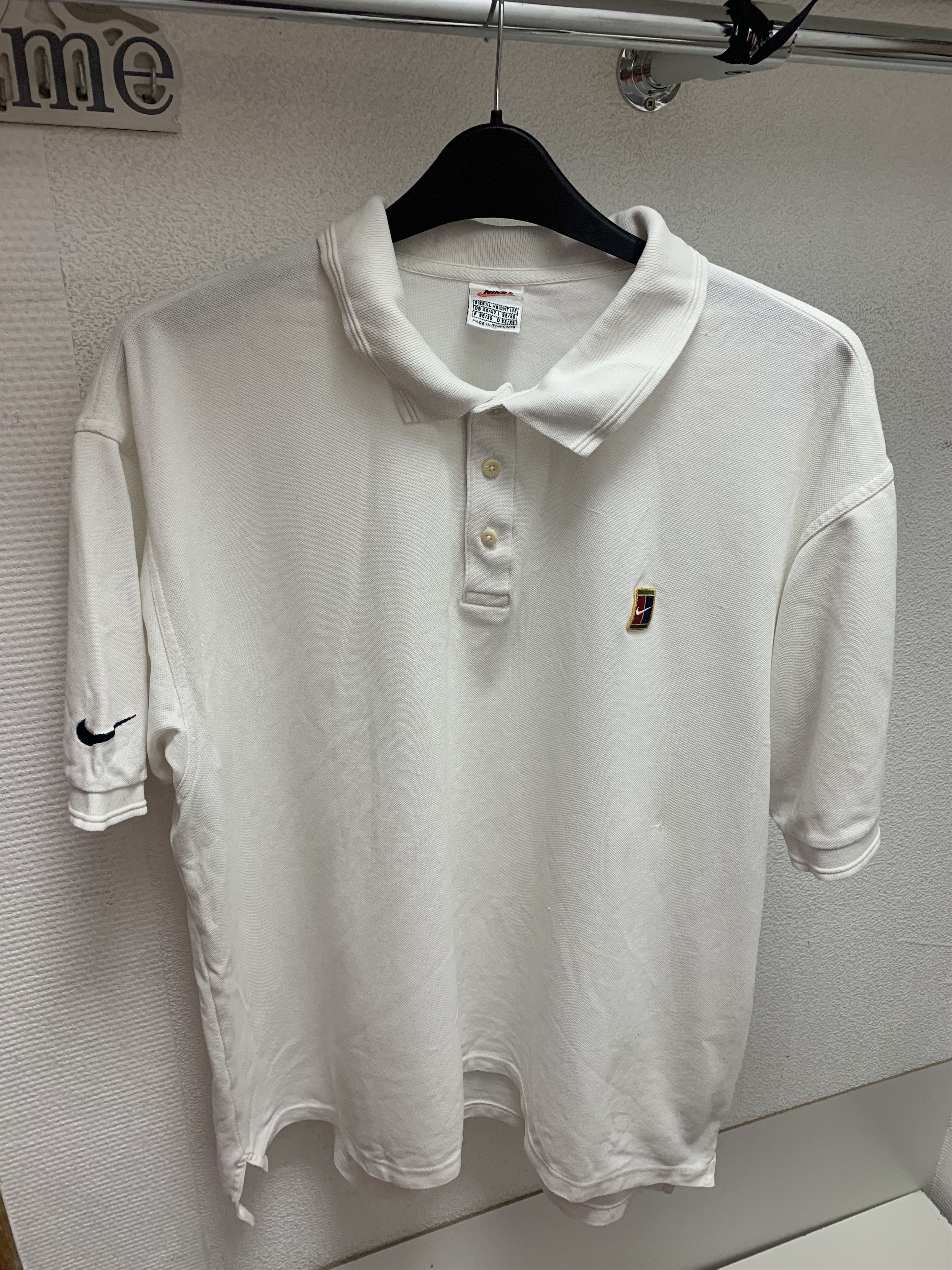 Nike court challenger vintage white polo Xl-xxl red tags - Main Image