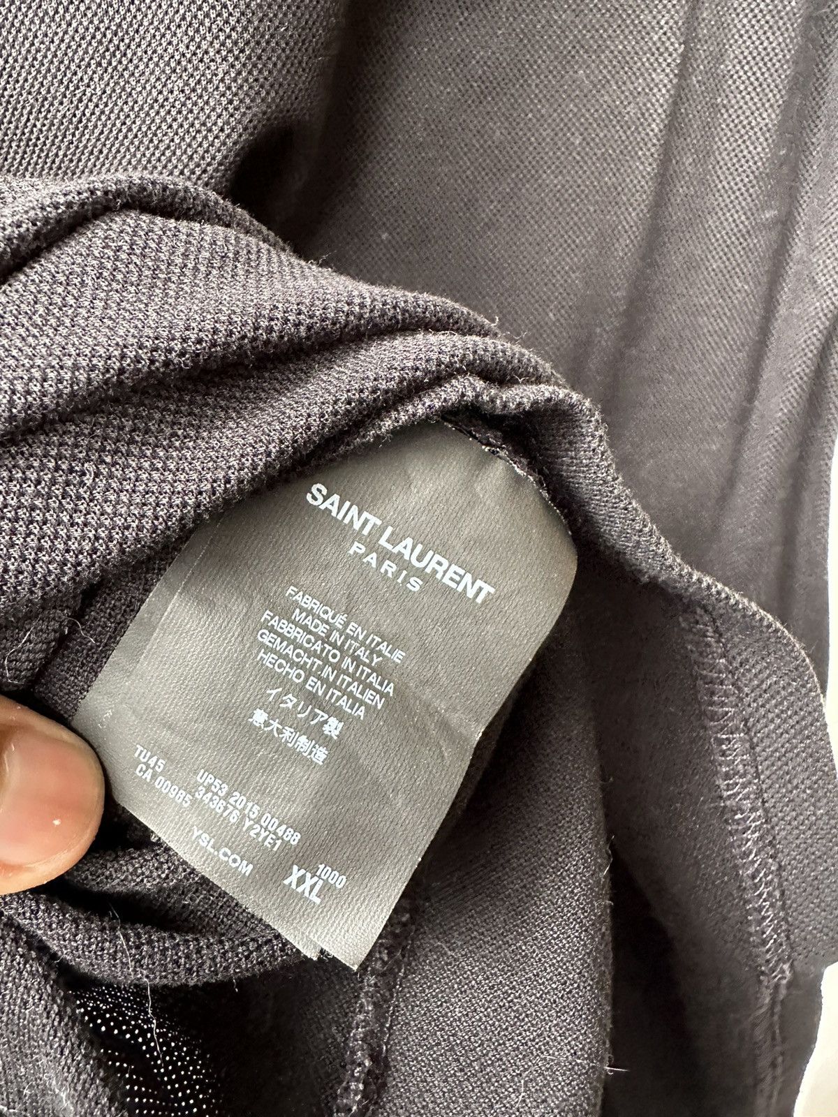 Hedi Slimane × Saint Laurent Paris Leather Mock Neck Polo Hedi Era Size US XXL / EU 58 / 5 - 7 Thumbnail