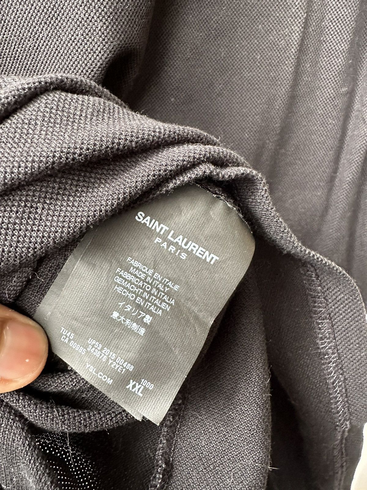 Hedi Slimane × Saint Laurent Paris Leather Mock Neck Polo Hedi Era Size US XXL / EU 58 / 5 - 4 Thumbnail