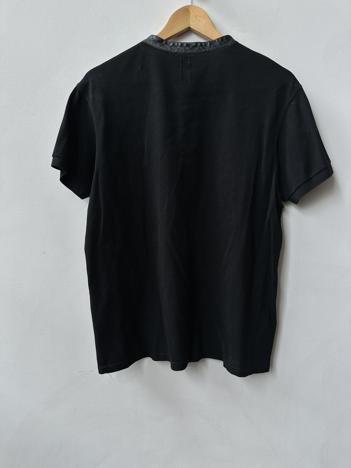 Hedi Slimane × Saint Laurent Paris Leather Mock Neck Polo Hedi Era Size US XXL / EU 58 / 5 - 3 Thumbnail
