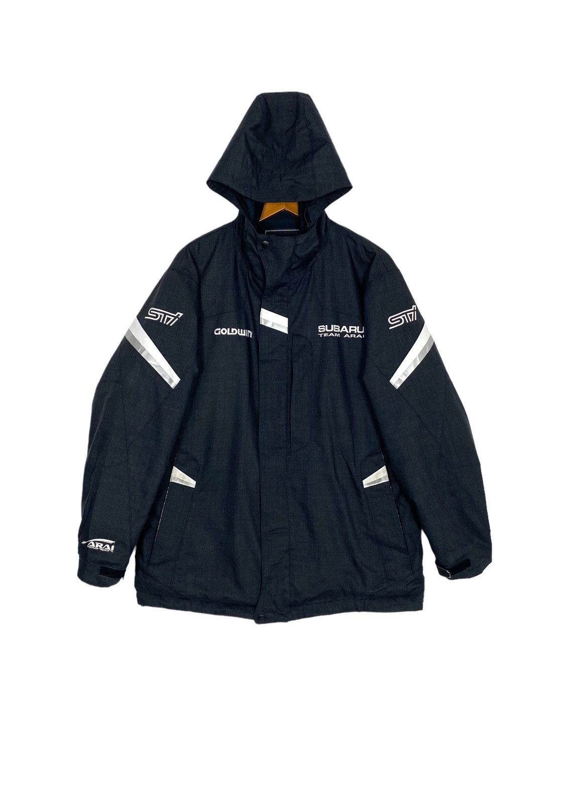 image of Subaru Team Arai By Goldwin Racing Jacket Big Logo Japan in Black, Men's (Size Medium)