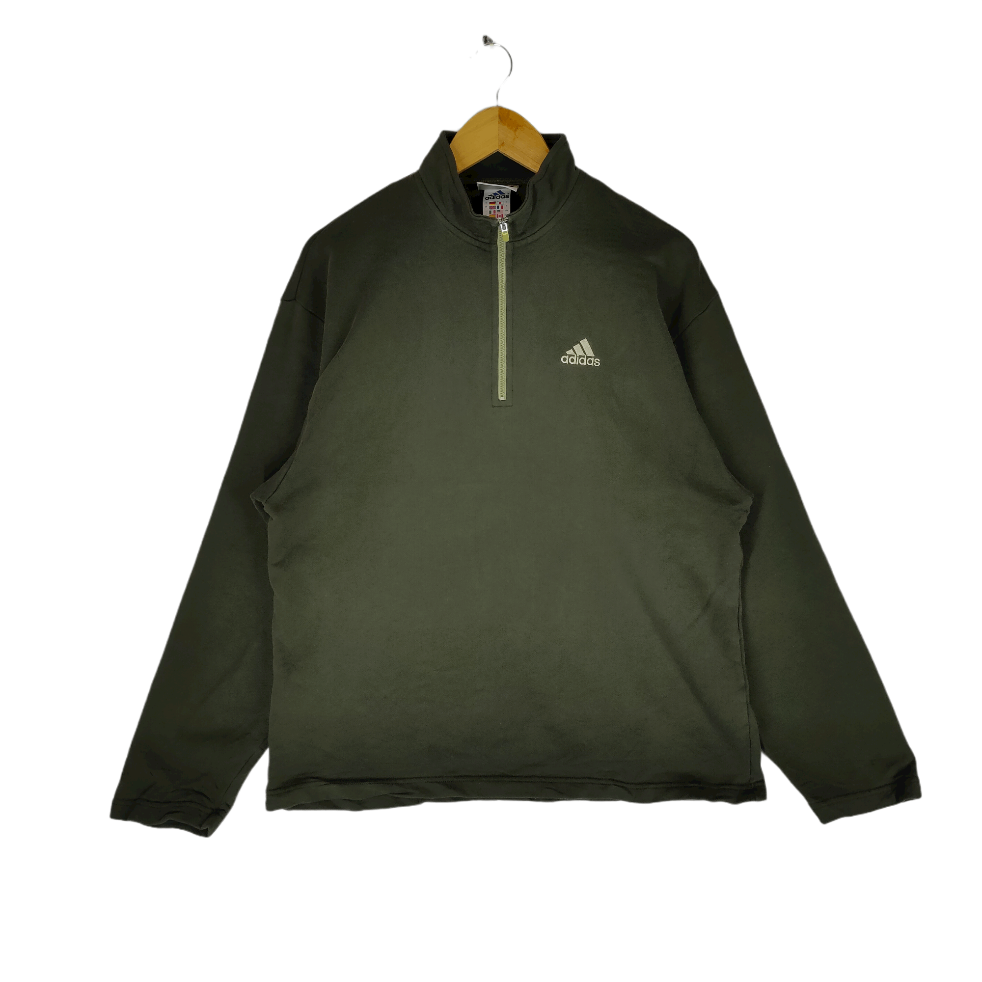 Adidas Vintage ADIDAS EMBROIDERY LOGO Neck Zipper Sweatshirt Size US M / EU 48-50 / 2 - 1 Thumbnail