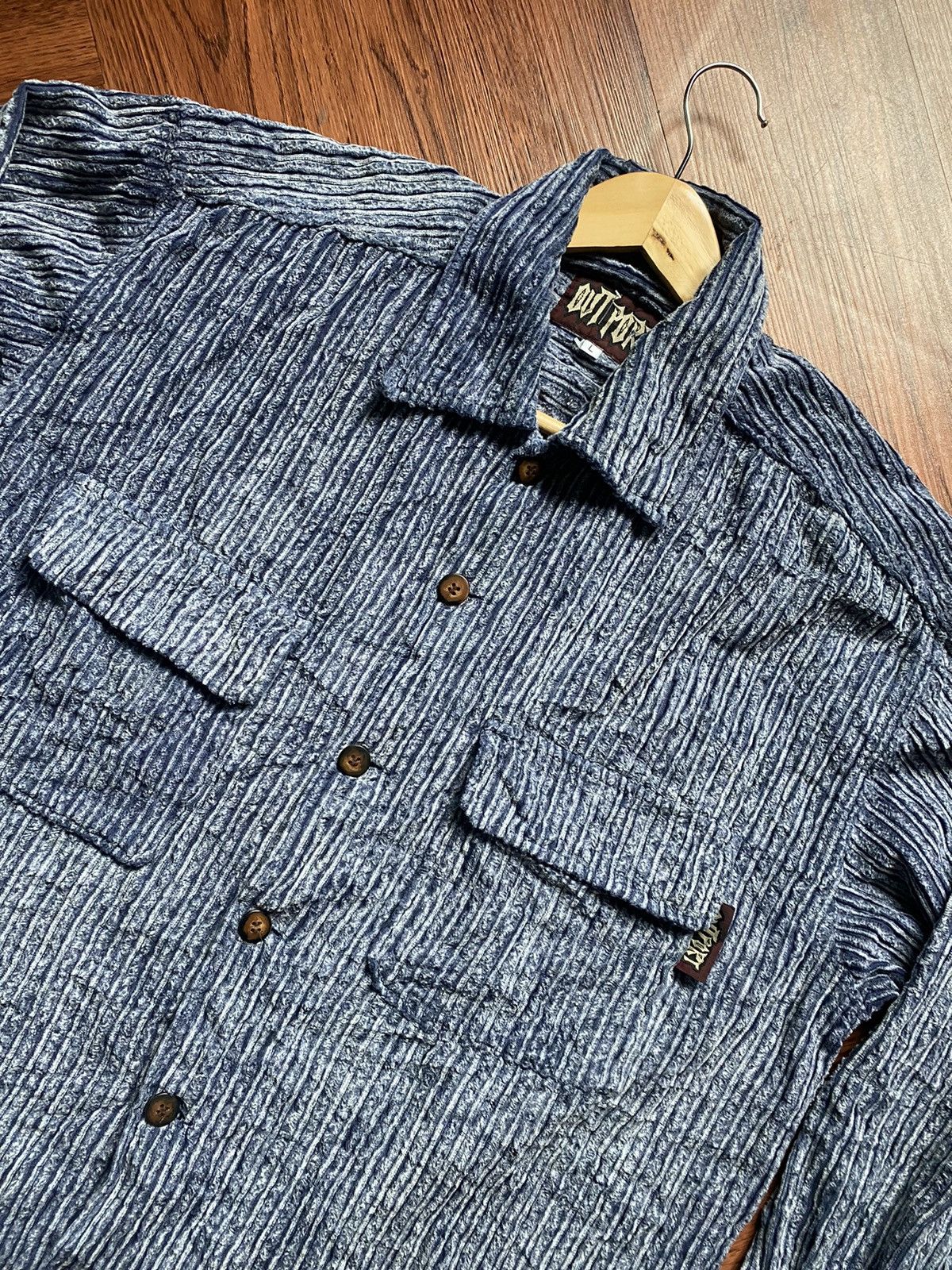 Japanese Brand OutPort Long Sleeve Button Up Size US L / EU 52-54 / 3 - 2 Thumbnail