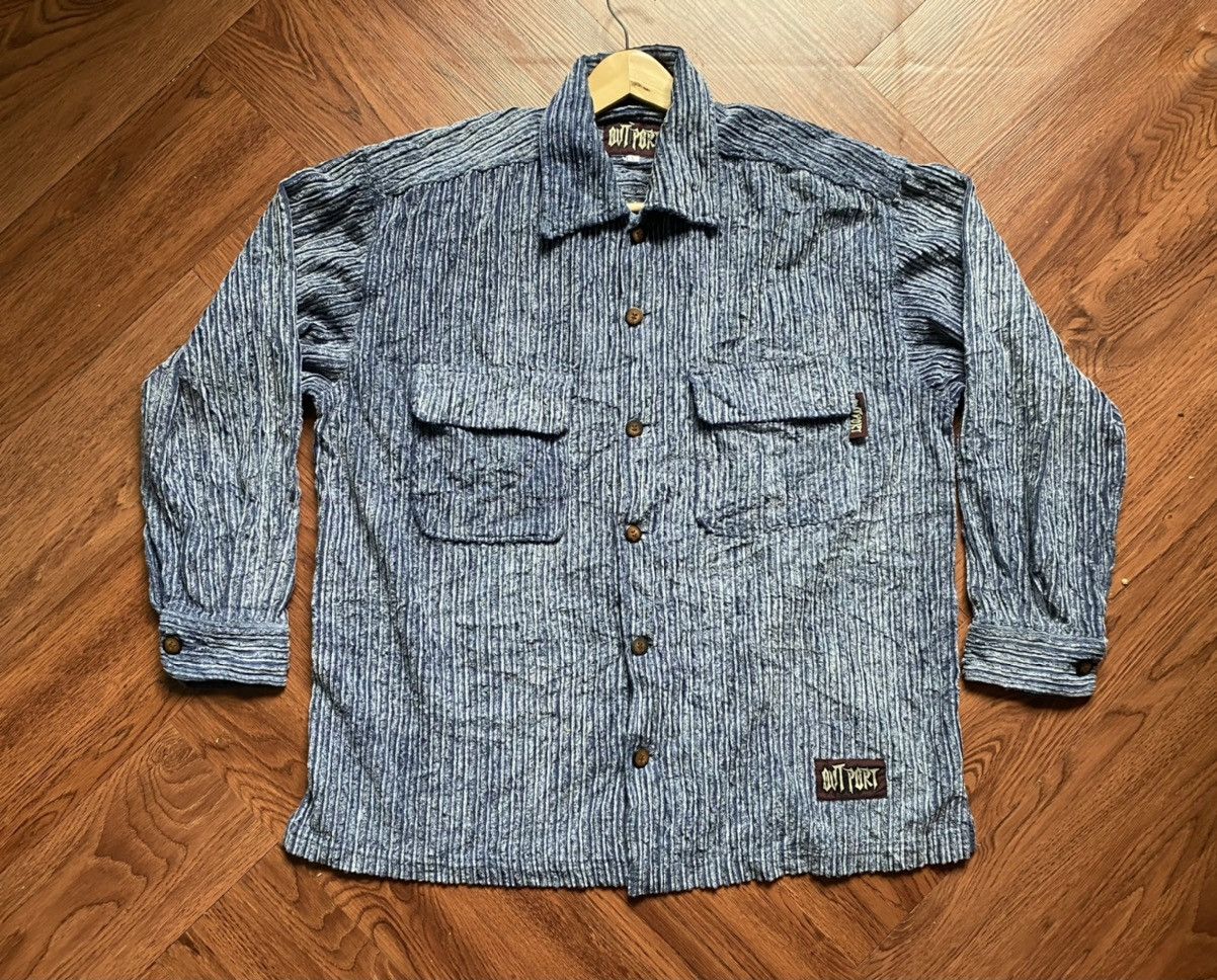 Japanese Brand OutPort Long Sleeve Button Up Size US L / EU 52-54 / 3 - 1 Thumbnail