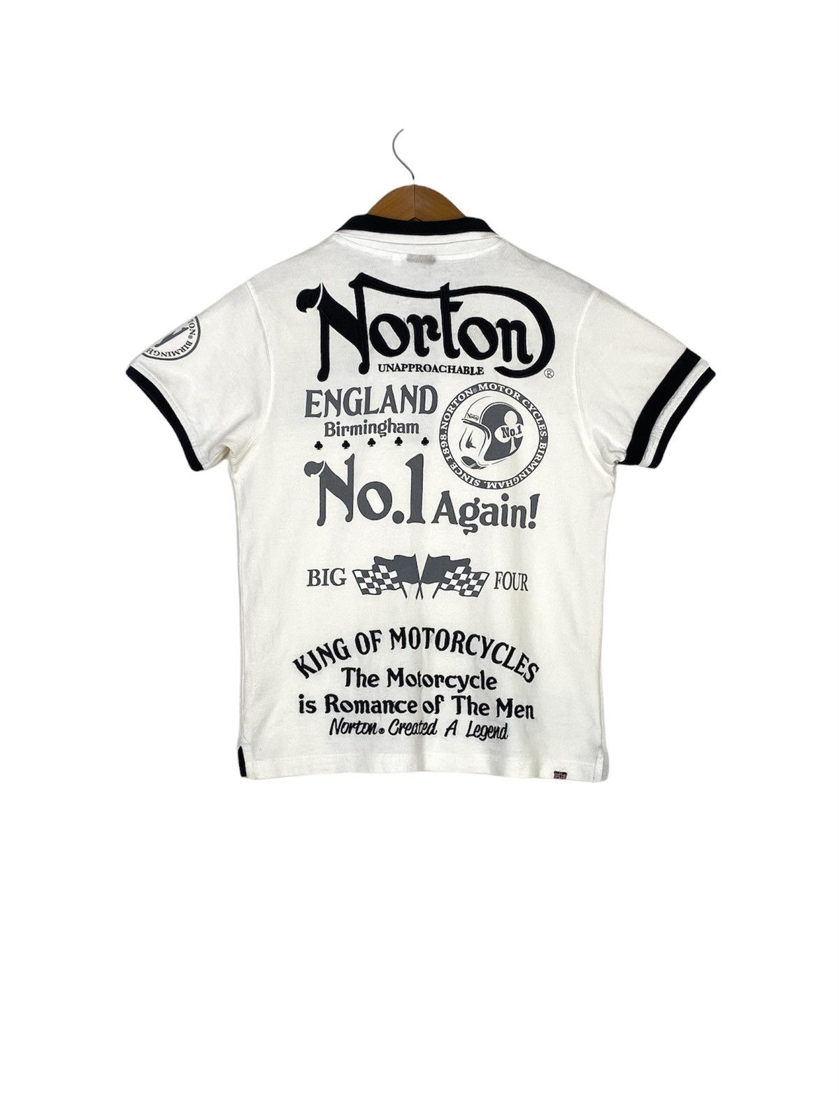 Norton Norton Motorcycle Embroidery spell out Polos Women Size Size ONE SIZE - 1 Thumbnail