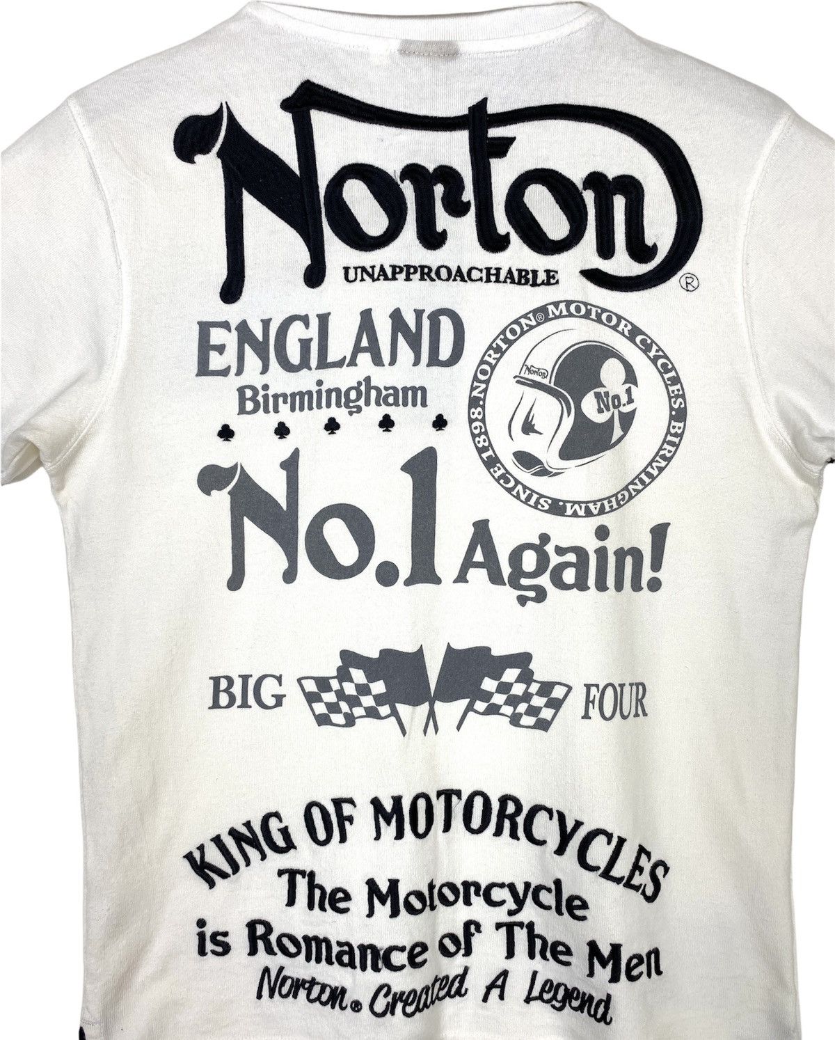 Norton Norton Motorcycle Embroidery spell out Polos Women Size Size ONE SIZE - 2 Thumbnail