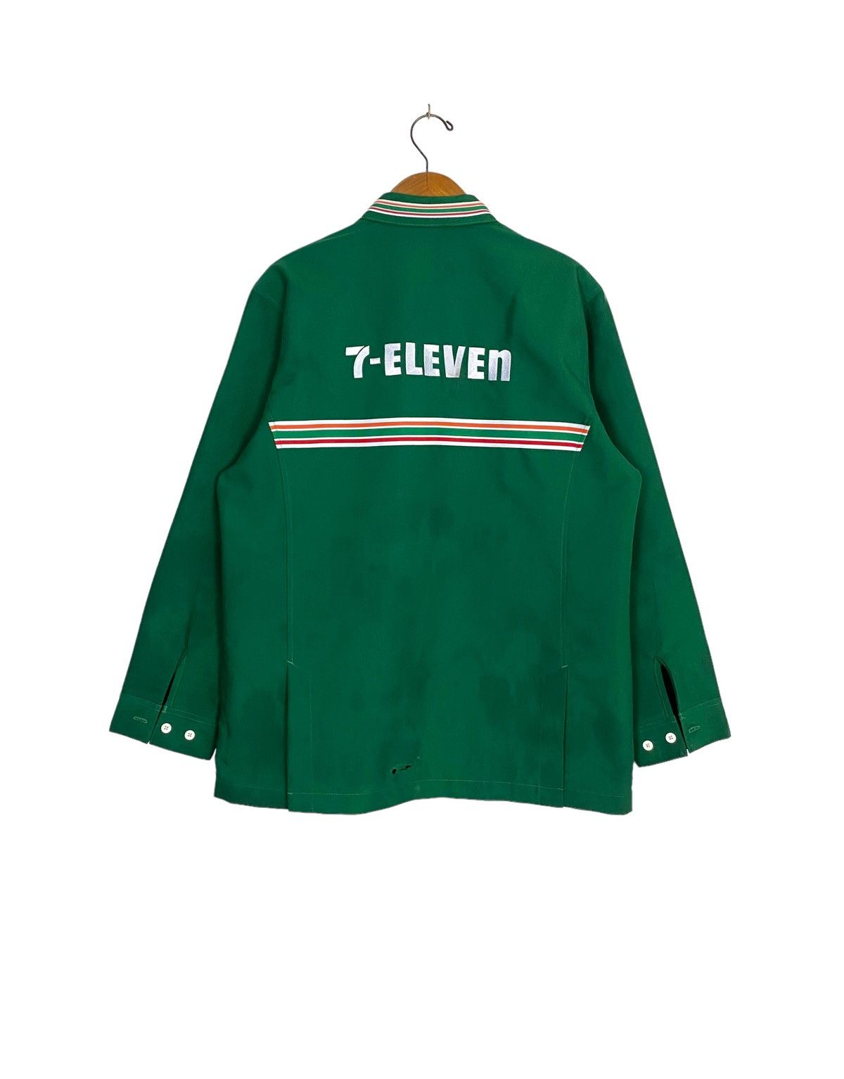 Japanese Brand Rare‼️ Vtg 7 Eleven Uniform Long Sleeve Embroidery Big Logo Size US L / EU 52-54 / 3 - 3 Thumbnail
