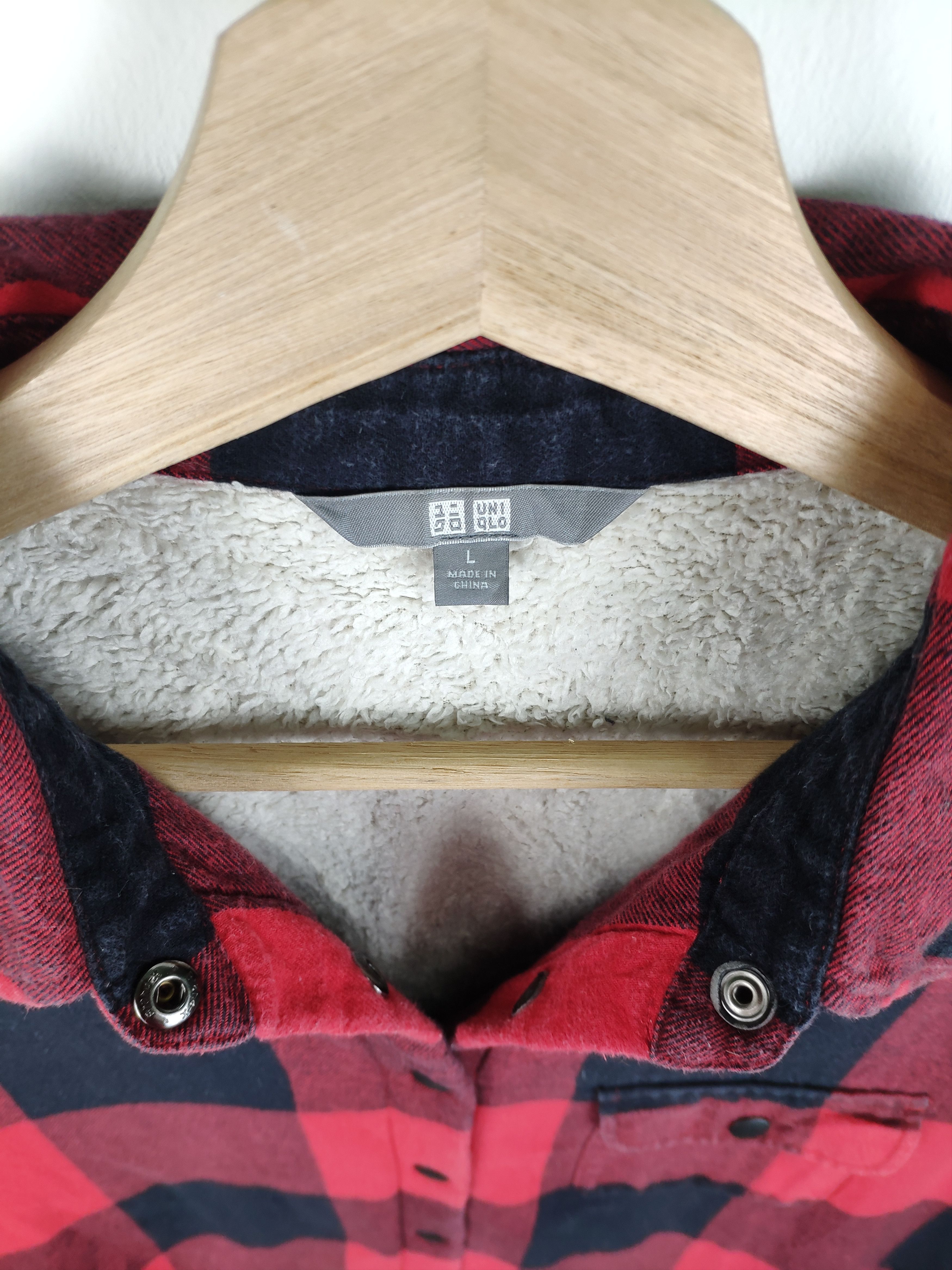 Flannel × Japanese Brand Uniqlo Plaid Flannel Snap Button Lining Sherpa Size US M / EU 48-50 / 2 - 6 Thumbnail