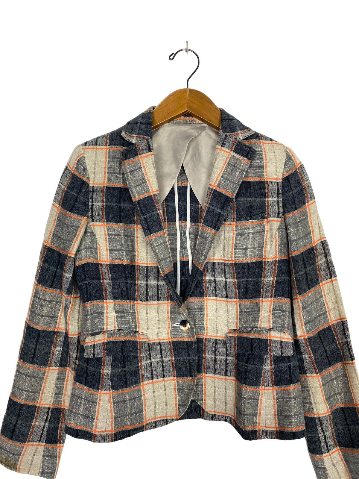 Japanese Brand Rare Double Standard Clothing Single Breasted Blazer Checked Size XS / US 0-2 / IT 36-38 - 2 Thumbnail