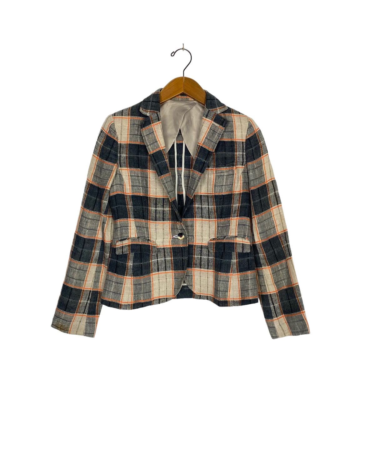 Japanese Brand Rare Double Standard Clothing Single Breasted Blazer Checked Size XS / US 0-2 / IT 36-38 - 1 Thumbnail
