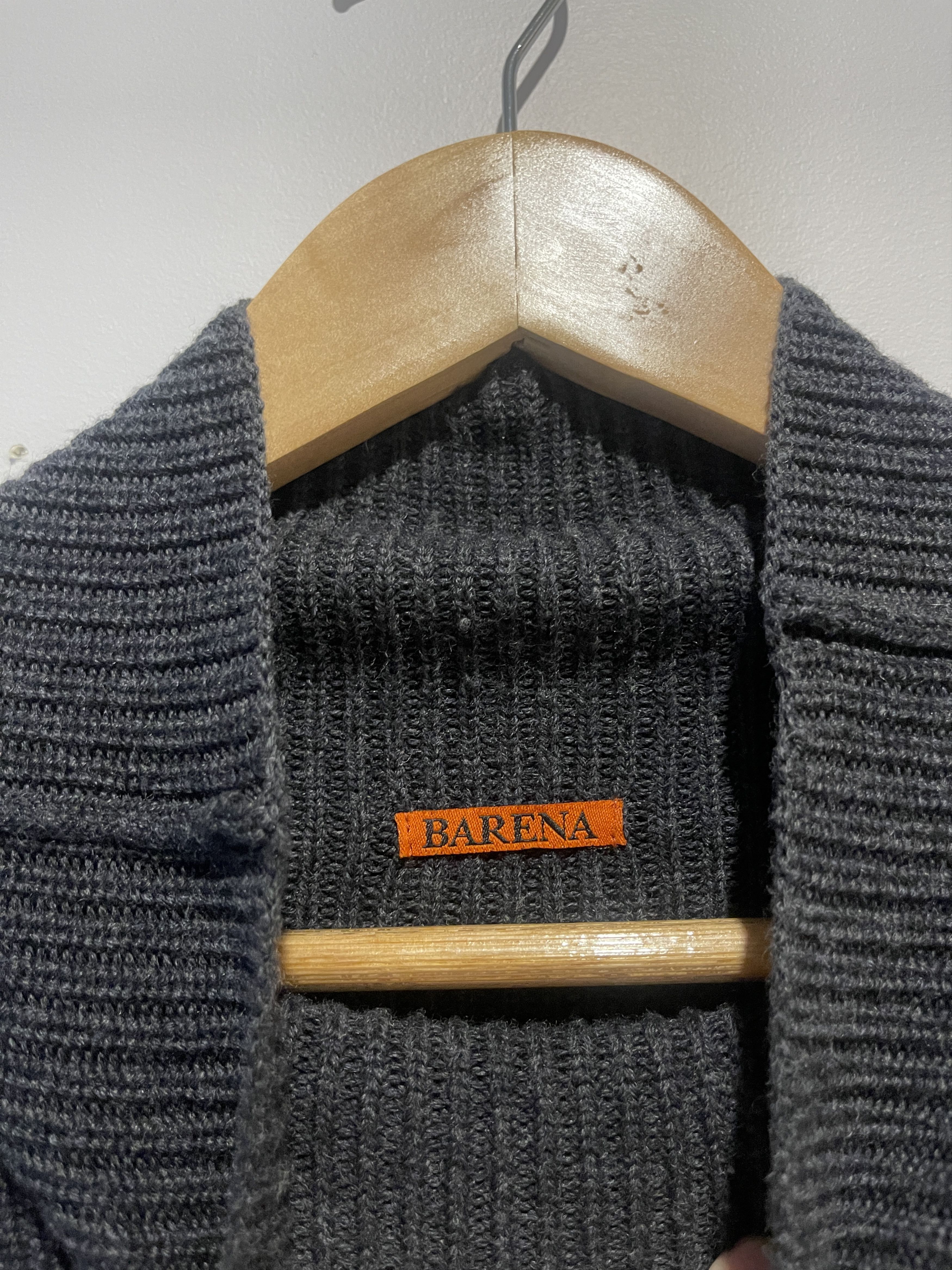 Barena Grey Turtleneck Knit Sweater
