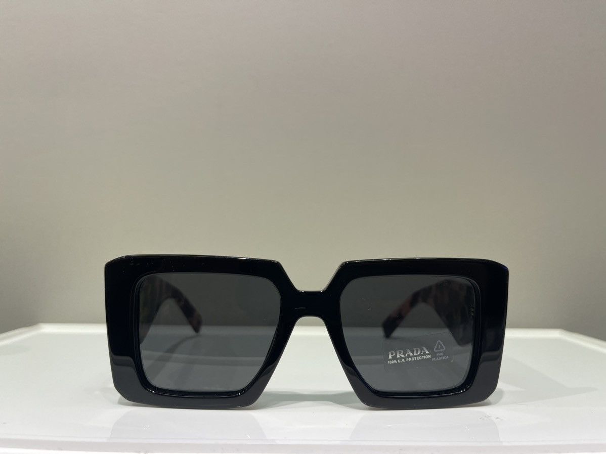 image of New Prada Spr23Y Bold Black Sunglasses, Women's