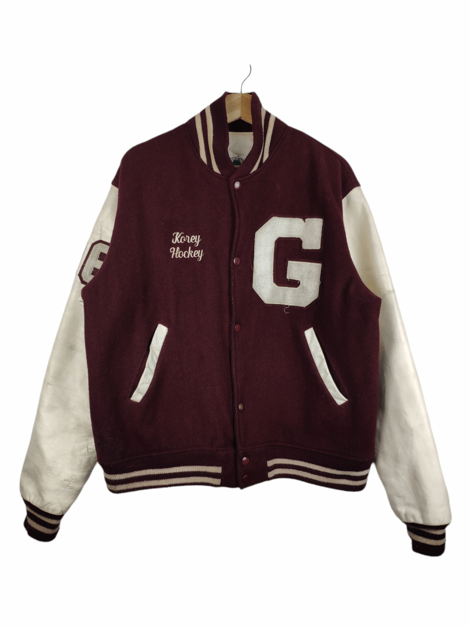 Vintage Vintage 80 S Varsity Jacket Sleeve Leather Gorham Size US L / EU 52-54 / 3 - 1 Thumbnail