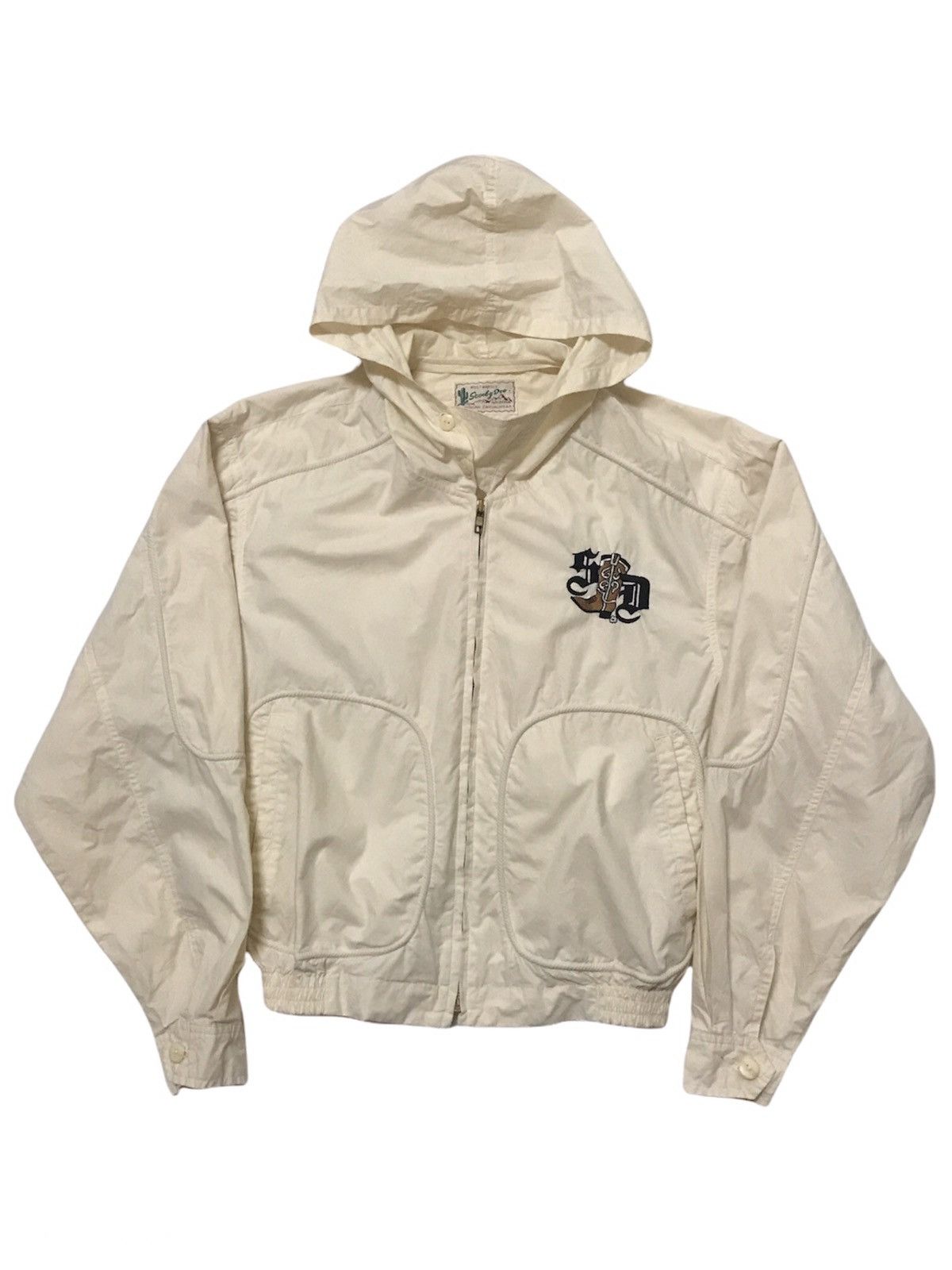 image of Cartoon Network x Vintage Scooby Doo Light Hoodie Jacket in Cream, Men's (Size Medium)