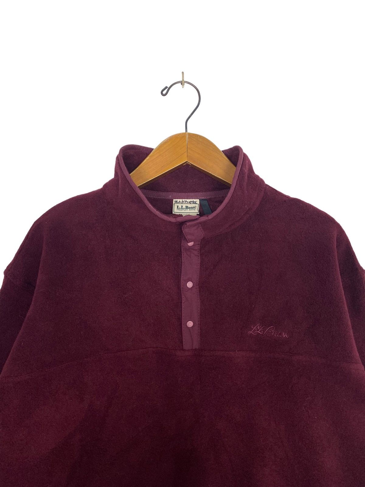 L.L. Bean Rare‼️ Vintage L.L.Bean Fleece Snap Button Made in Usa Size L / US 10 / IT 46 - 2 Thumbnail