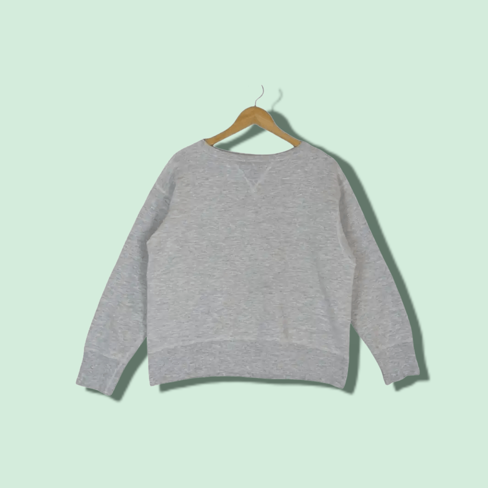 Japanese Brand × Vintage Japan Vintage Plain Grey Jumper Sweatshirt Size XL / US 12-14 / IT 48-50 - 1 Thumbnail