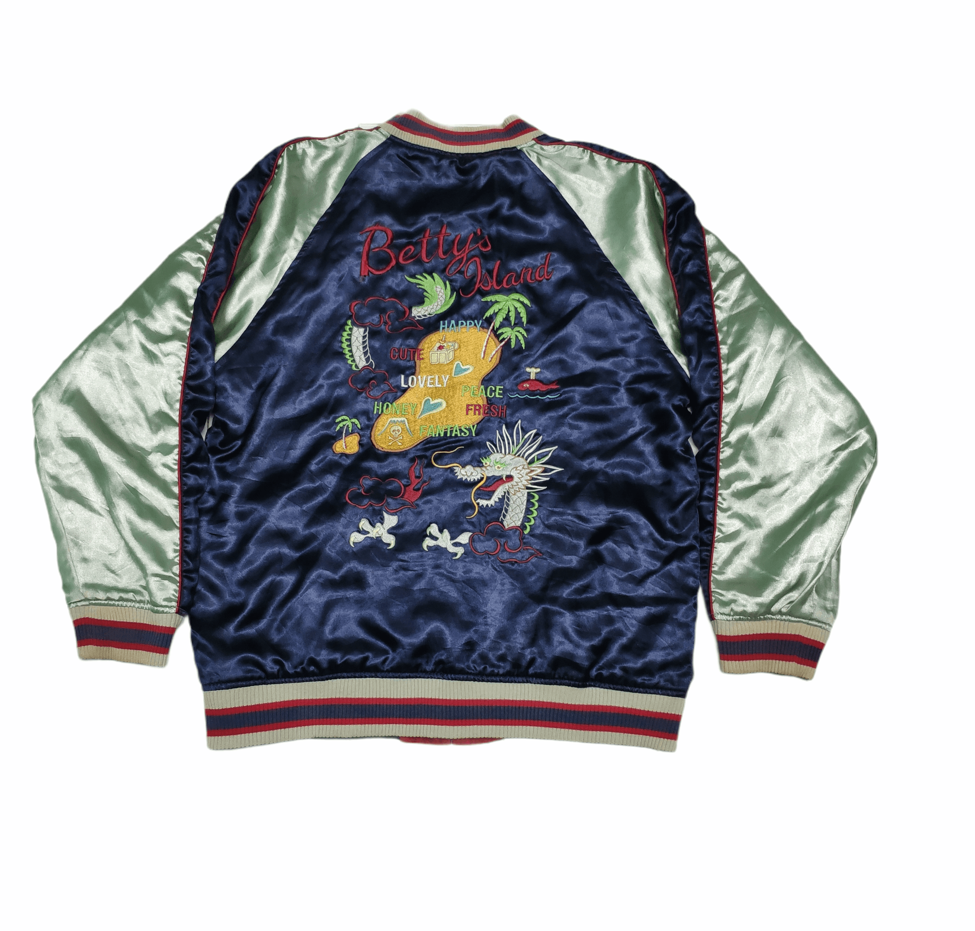 Japanese Brand × Vintage Vintage Sukajan Jacket Velvet Embroidered Reversible Size US S / EU 44-46 / 1 - 6 Thumbnail