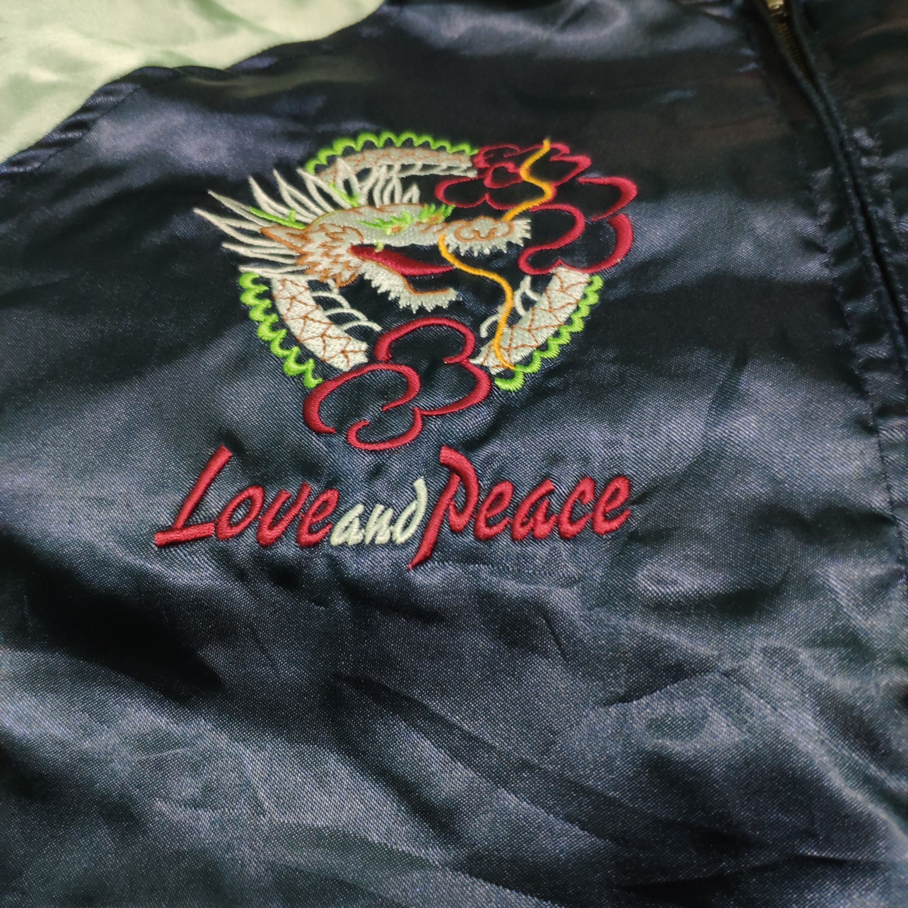 Japanese Brand × Vintage Vintage Sukajan Jacket Velvet Embroidered Reversible Size US S / EU 44-46 / 1 - 10 Thumbnail