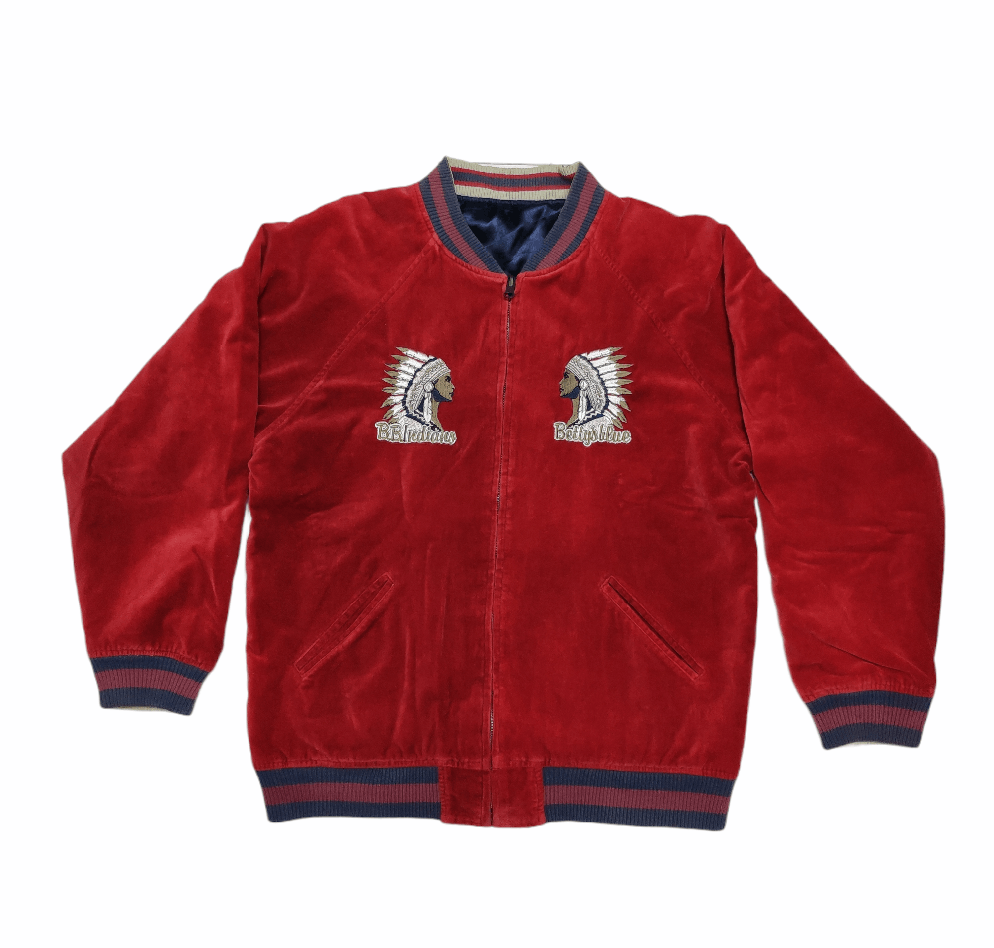 Japanese Brand × Vintage Vintage Sukajan Jacket Velvet Embroidered Reversible Size US S / EU 44-46 / 1 - 3 Thumbnail
